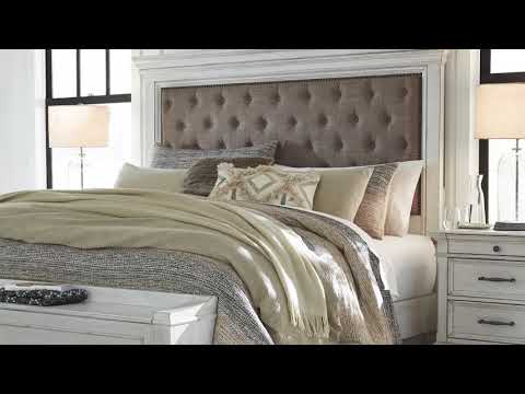 Benchcraft Kanwyn California King Upholstered Panel Bed with Storage B777-158/B777-56S/B777-94 EXTERNAL_VIDEO 1