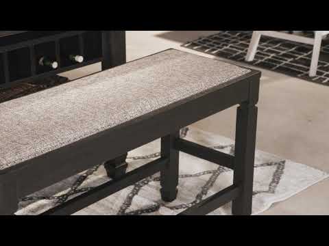 Signature Design by Ashley Tyler Creek D736-09 Double Counter Upholstered Bench EXTERNAL_VIDEO 1