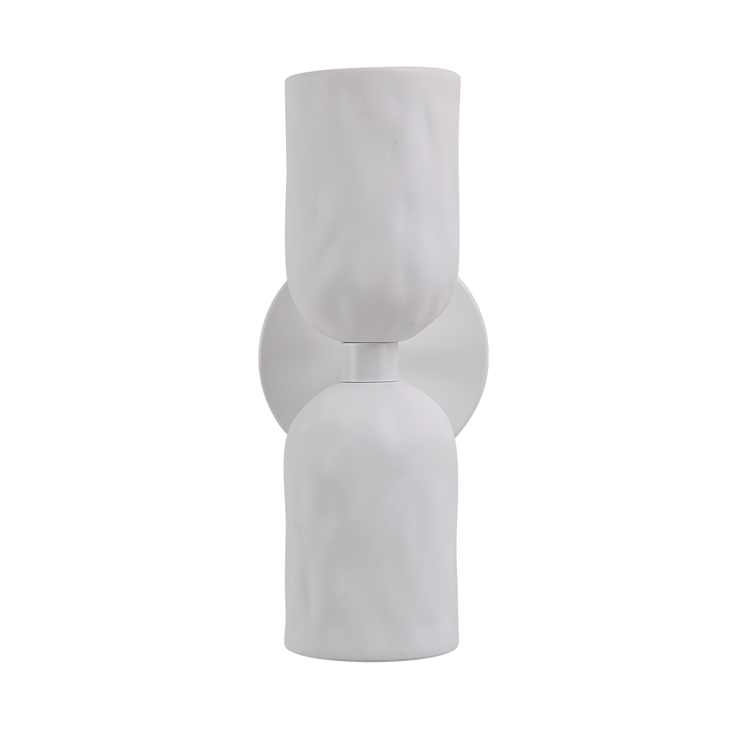 Akira 11.2" Off-White 2-Light Wall Sconce - Angle Image - WS140