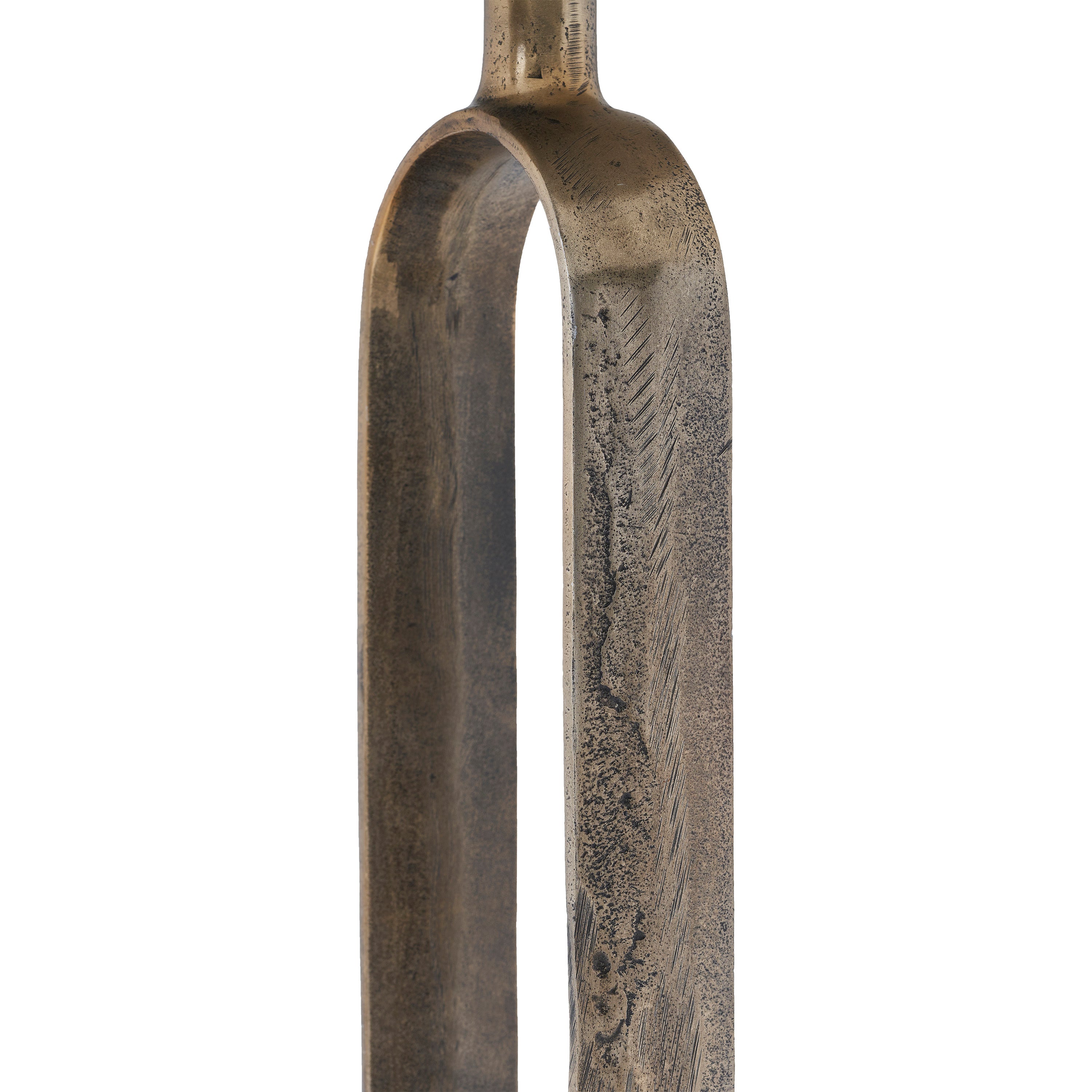 Irene Indoor Cast Aluminum Side Table, Antique Brass - Additional Image 4 - TA473