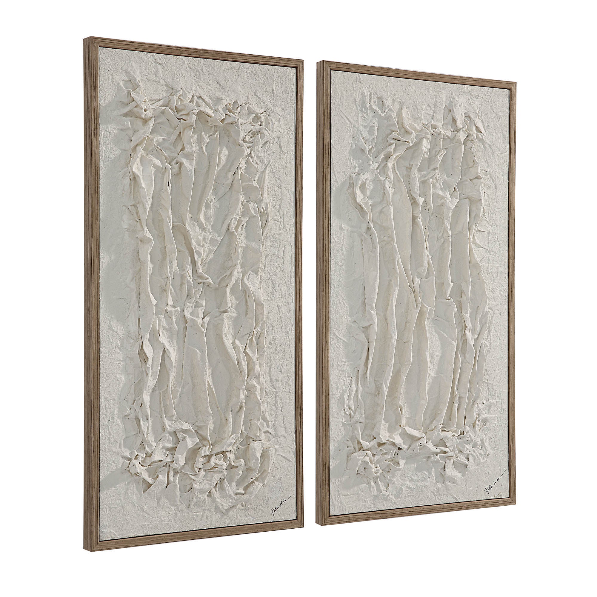 Volterra 20" Wide Wall Art, White - Angle Image - W6737