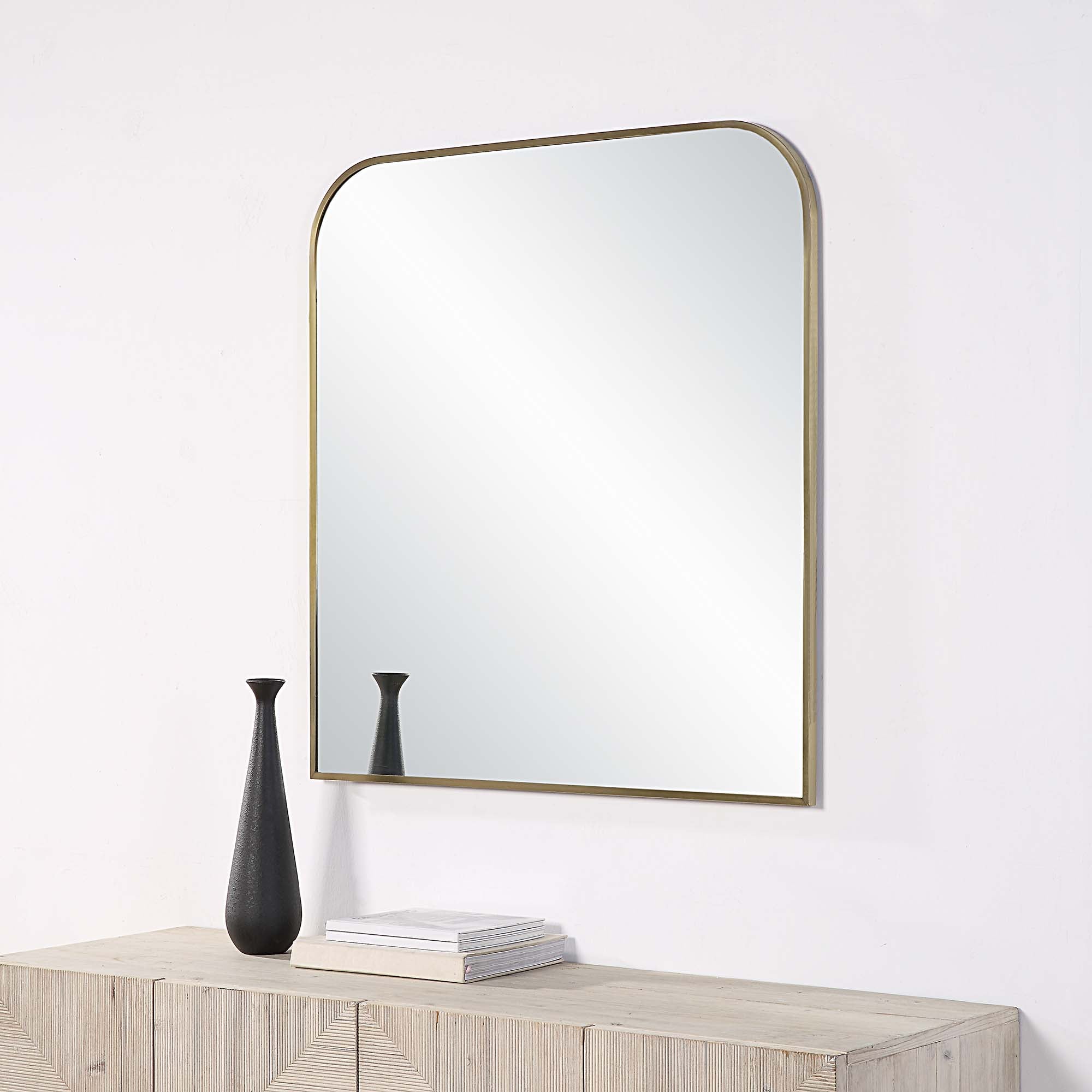 Joan 40" Tall Arch Wall Mirror, Yellow - Lifestyle Image - MT2507