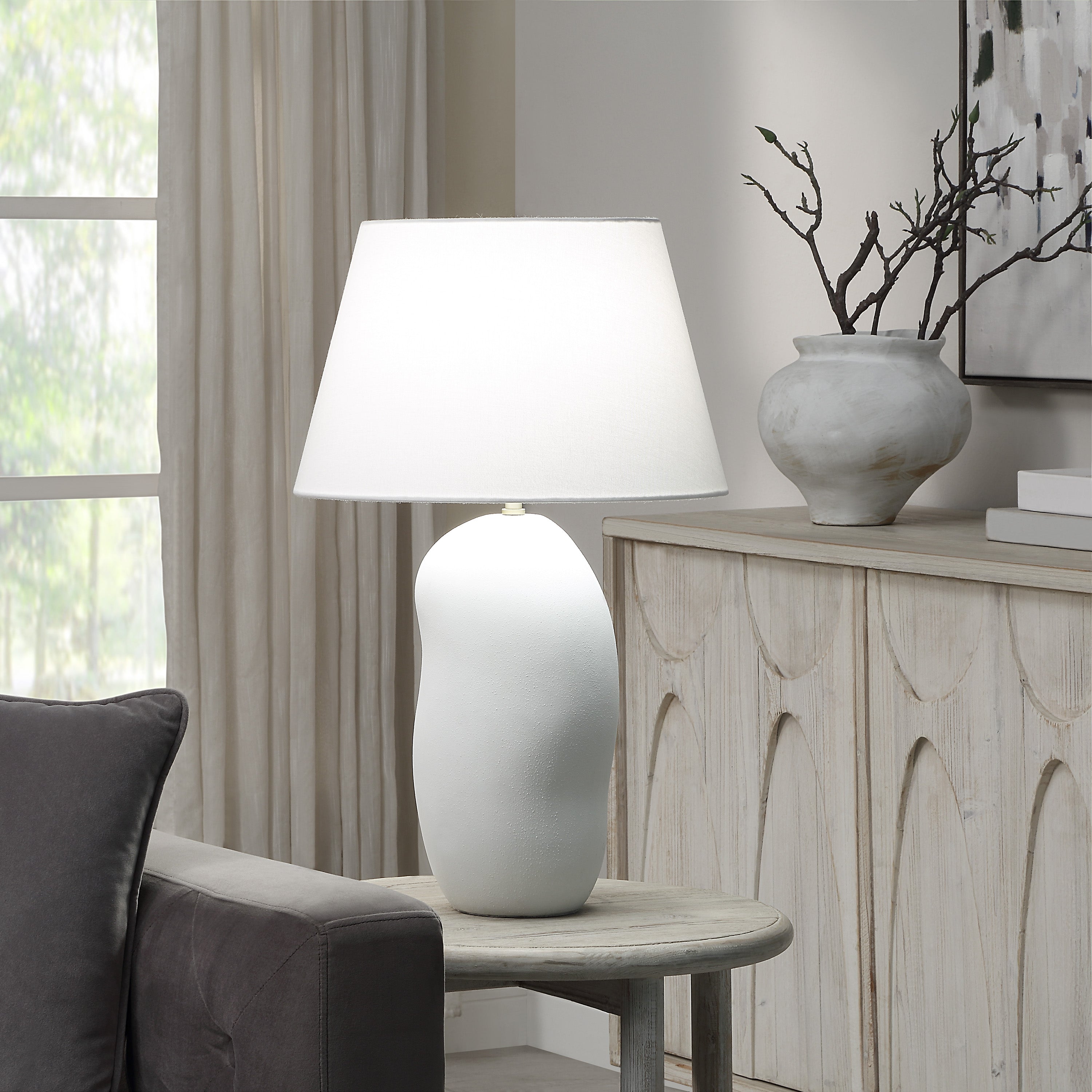 Katya 25" Height Table Lamp, White - Lifestyle Image - LPT1298