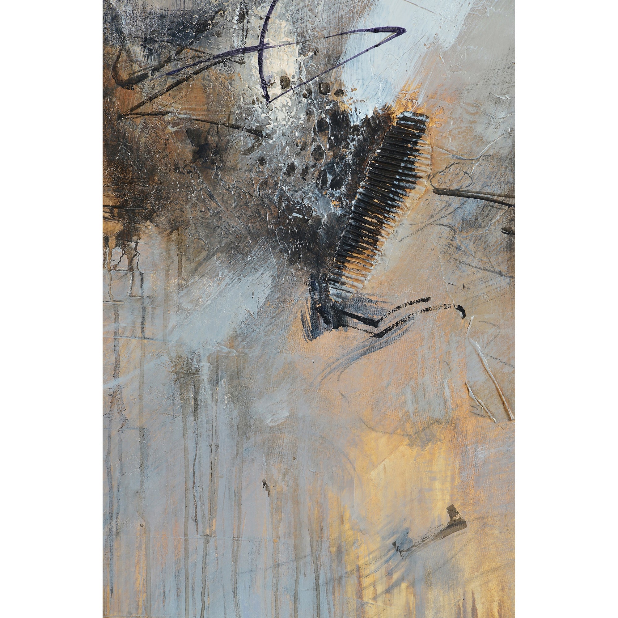 Keys 40" Wide Canvas Art, Grey - Detail Image - OL1960