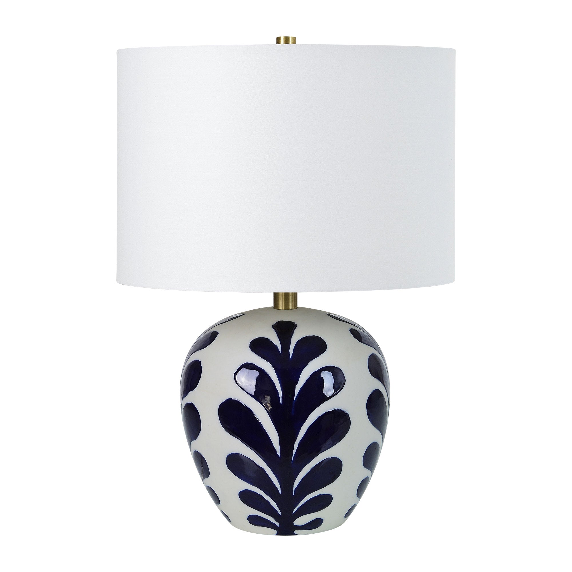 Darina 19.25" Length Table Lamp, Off-White and Navy - Main Image - LPT1224