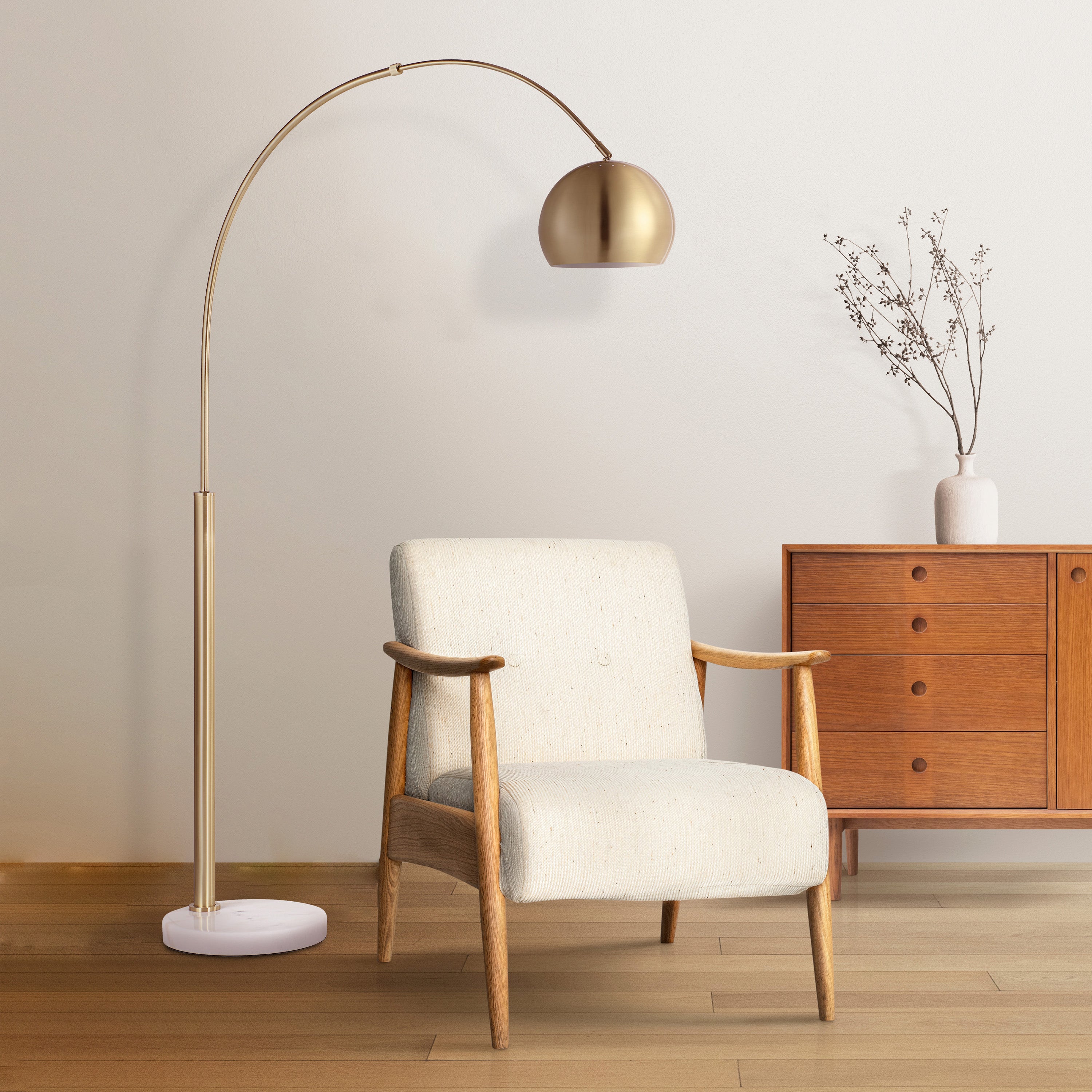 Daleela 77.375" Height Floor Lamp, Yellow - Lifestyle Image - LPF3167