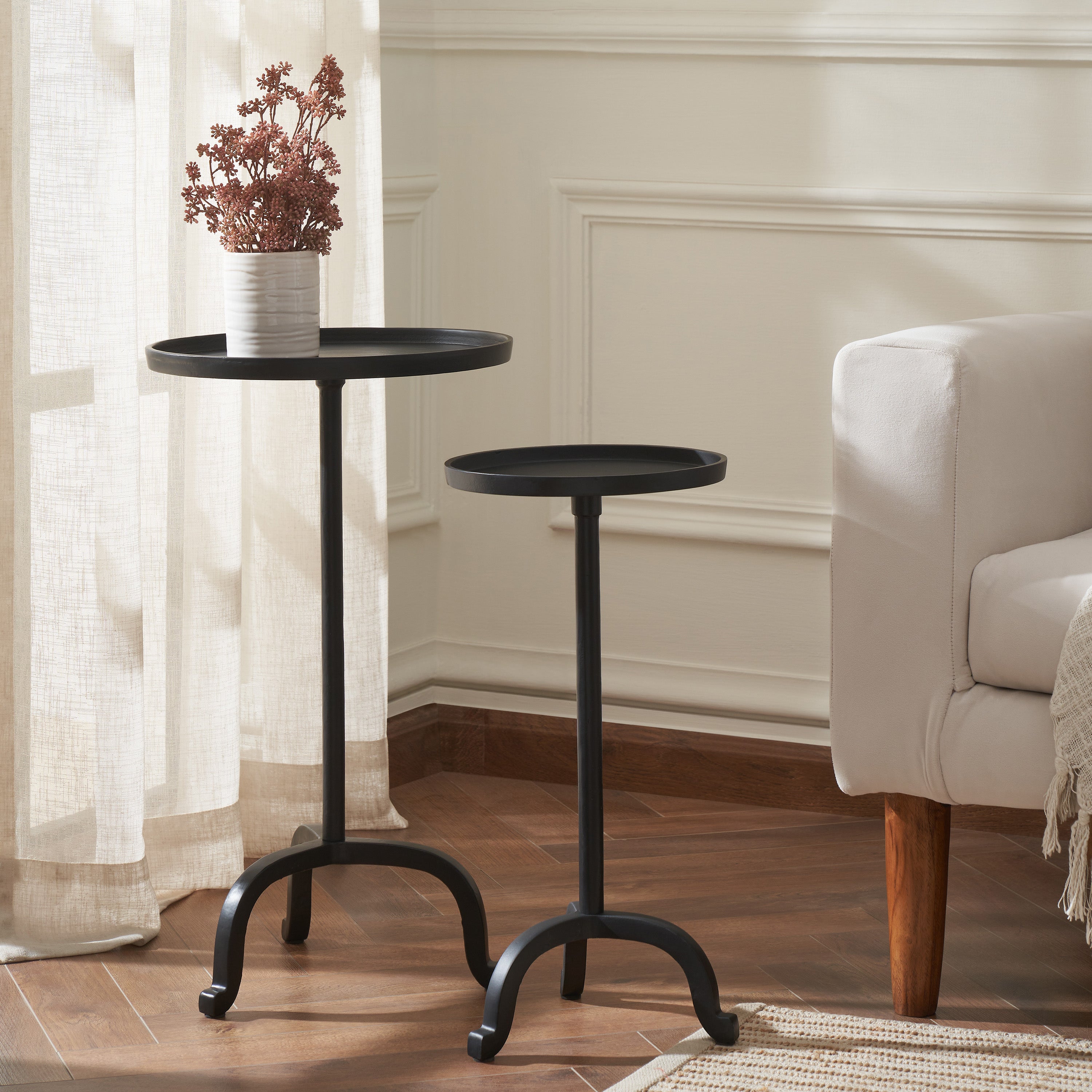 Myra 24/20" Height Table, Black - Lifestyle Image - TA521