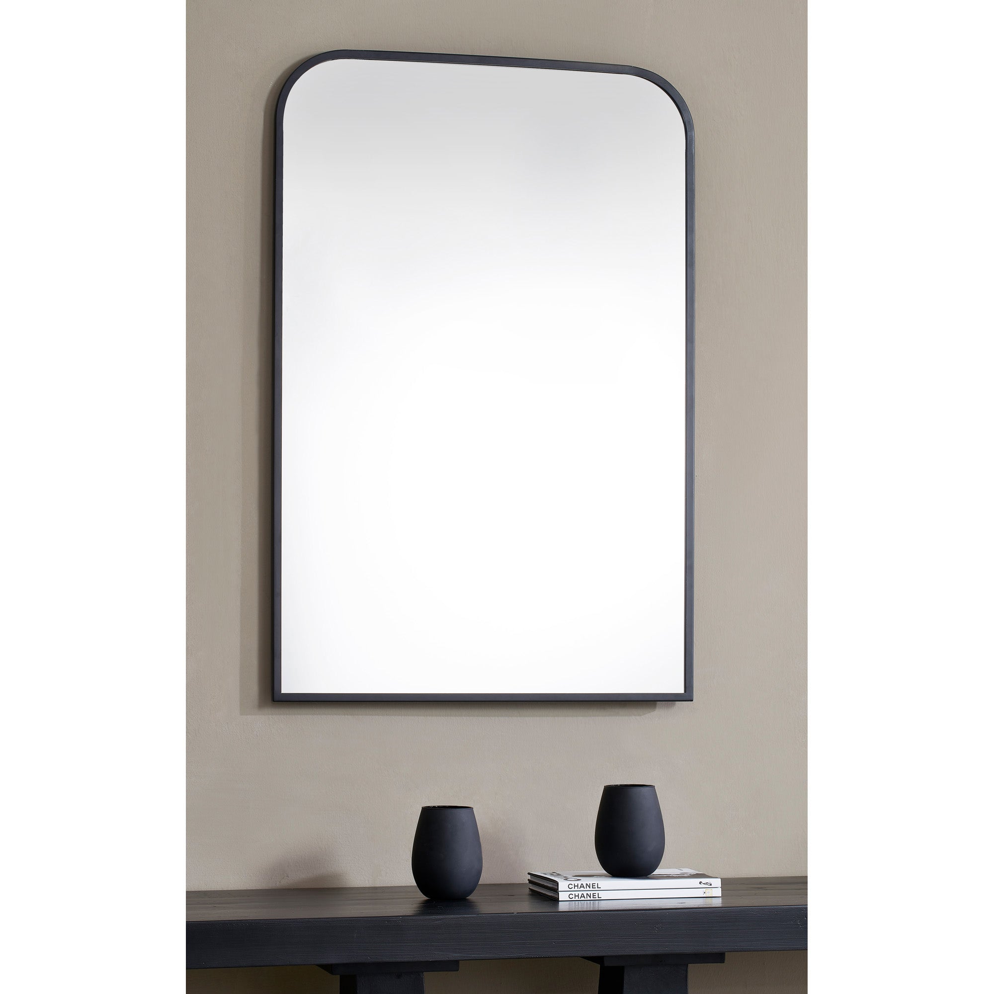 Jackline 36" Tall Rectangle Wall Mirror, Black - Lifestyle Image - MT2511