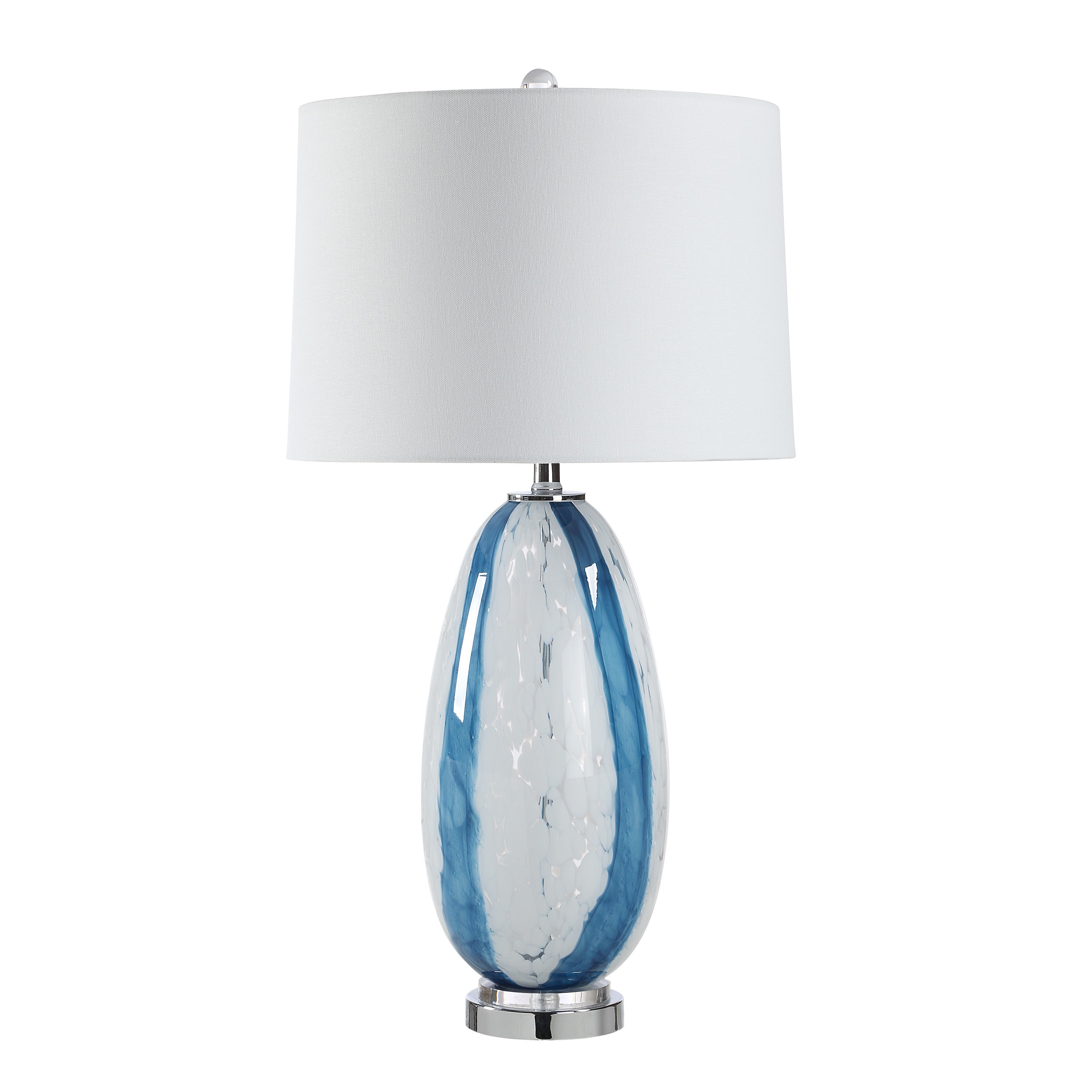 Solis 27.75" Height Table Lamps, Clear And Blue - Angle Image - LPT1418EV