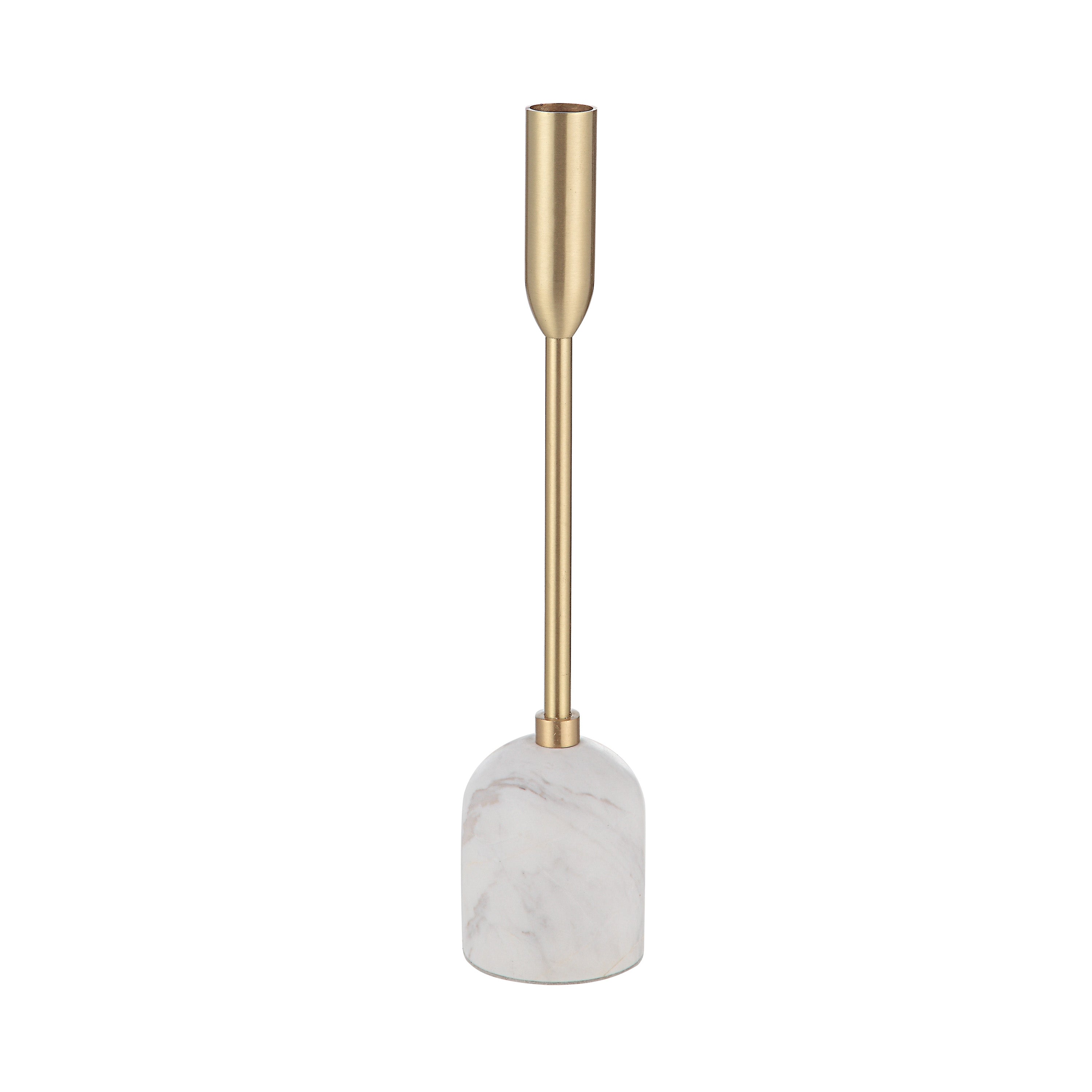 Marchesa Indoor Iron Set Of 3 Tapered Candle Holder, Satin Brass - Additional Image 3 - CAN183