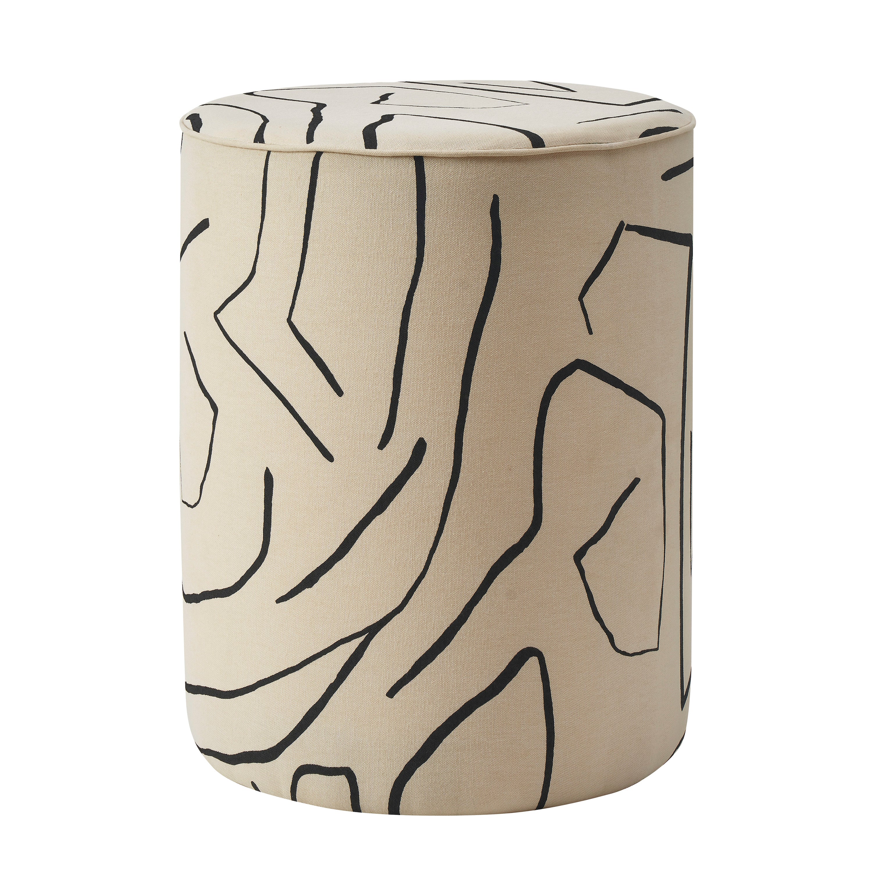 Rachelle Indoor Cotton Stool, Cream - Main Image - CHA087