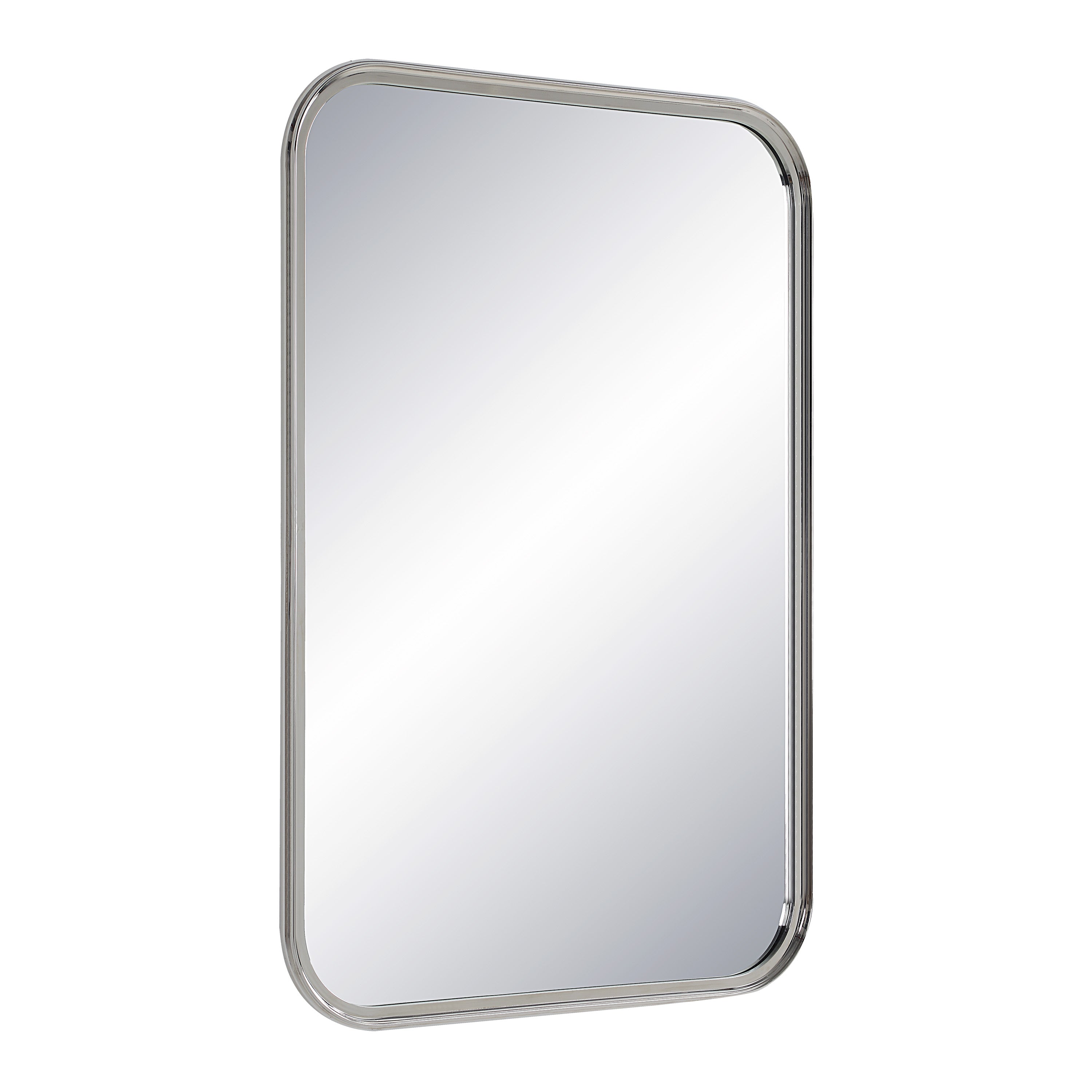 Sylvie 36" Tall Rectangle Wall Mirror, Grey - Angle Image - MT2670