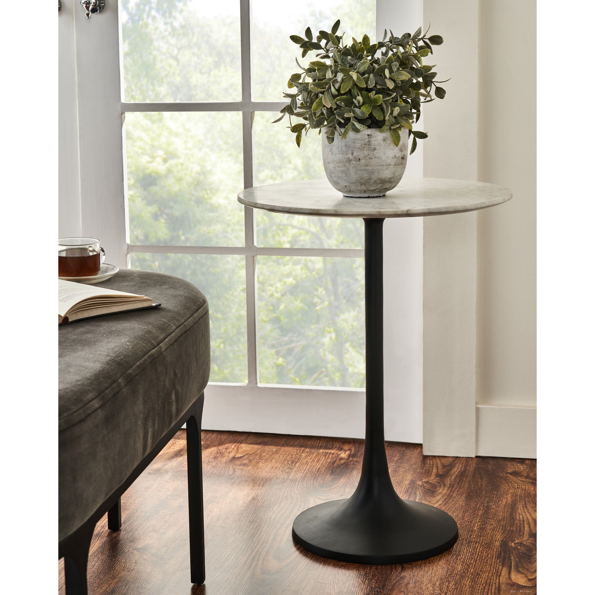 Mortain Indoor Aluminum Table, Black - Lifestyle Image - TA428