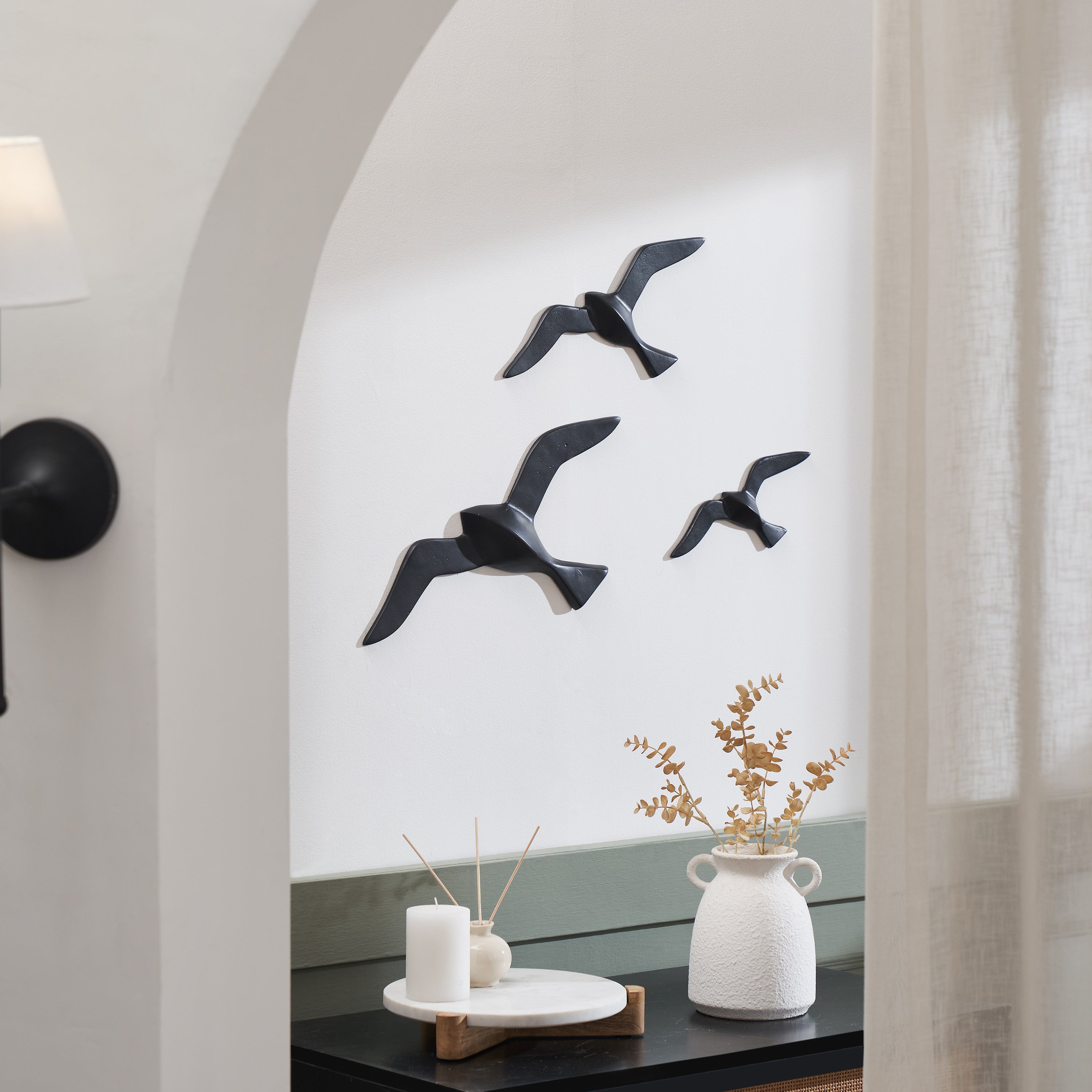 Stevens Wall Decor, Matte Black - Lifestyle Image - W6744