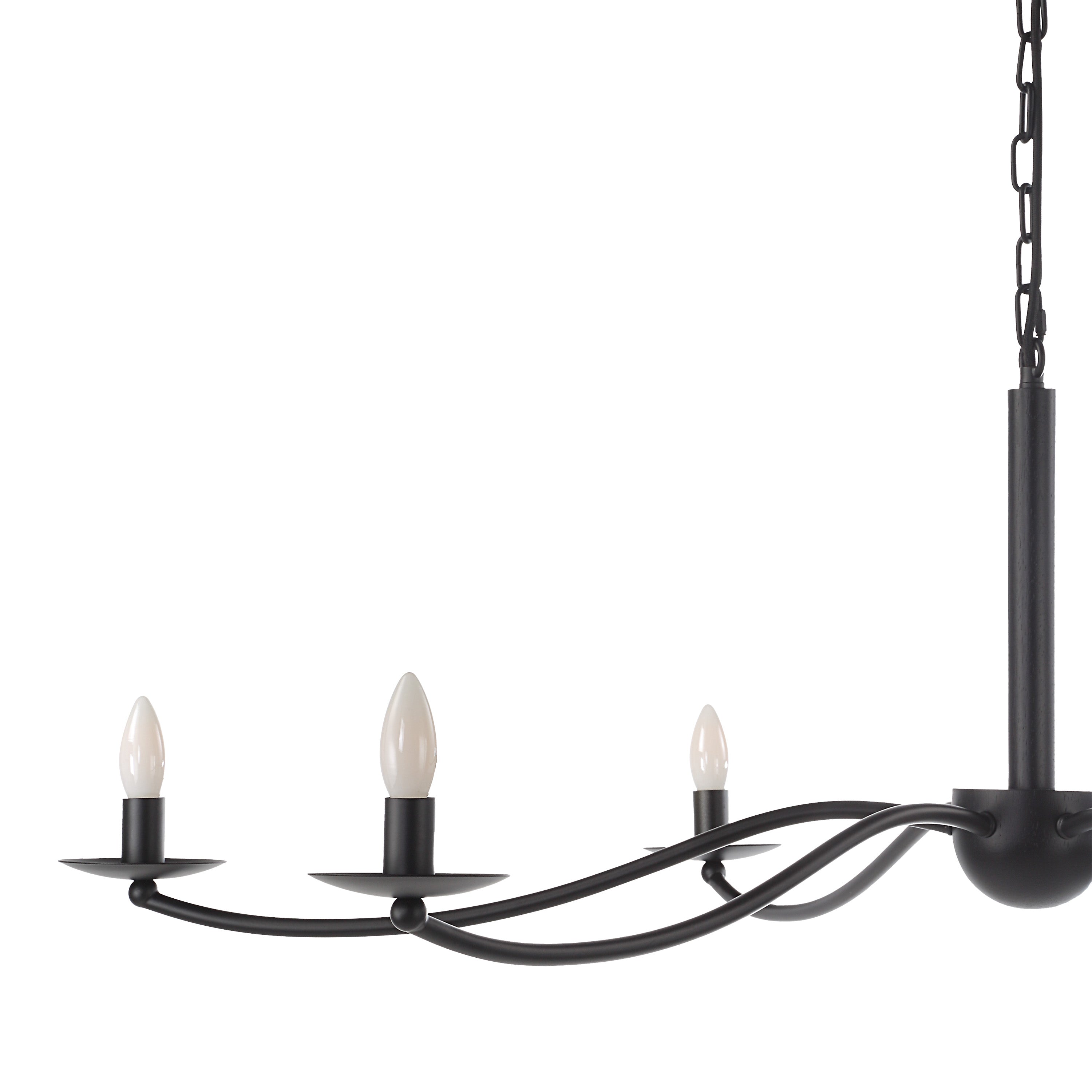 Landen 75.75" Height Ceiling Fixture, Powder Coated Matte Black - Detail Image - LPC4495