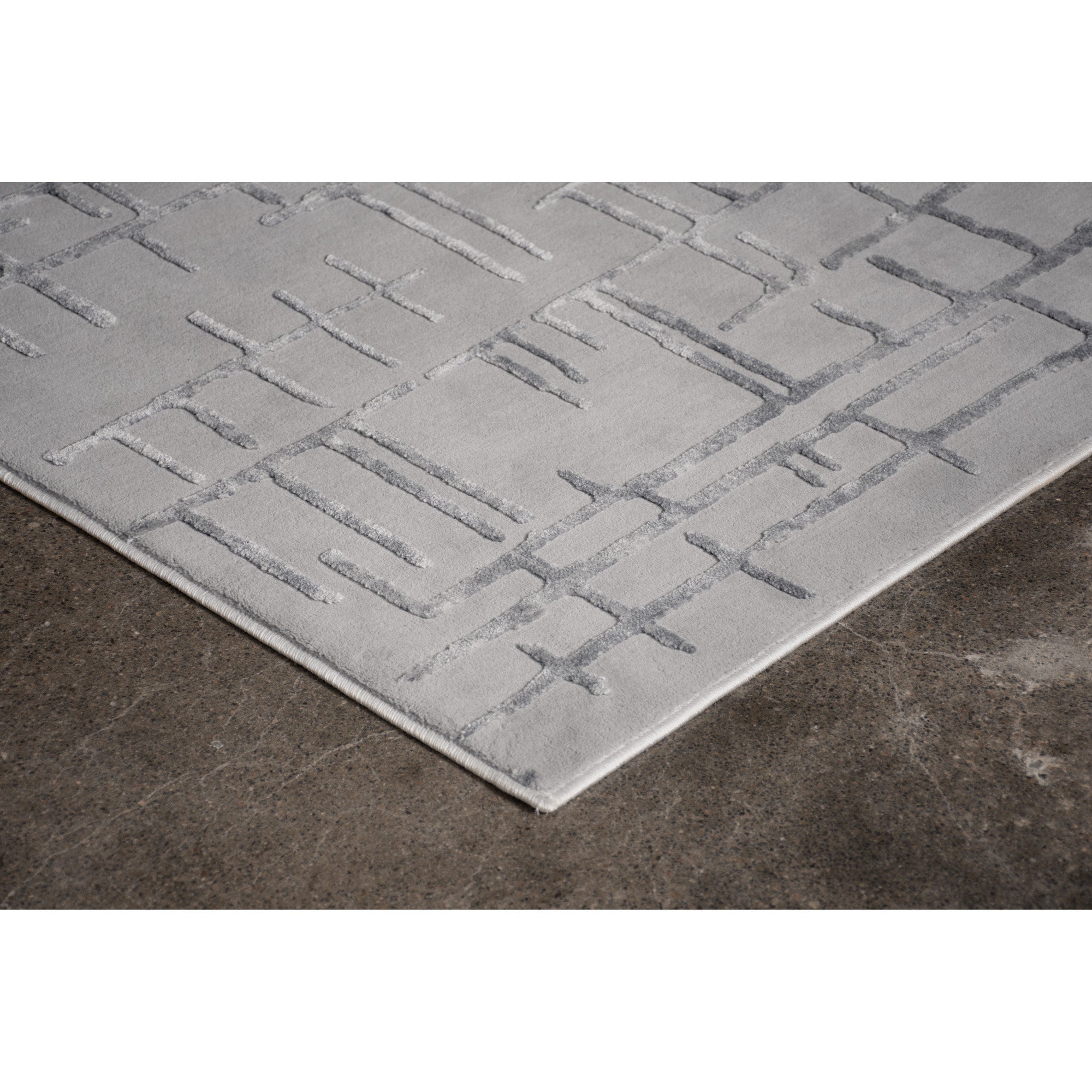 Ariella 3x5 Power loomed Indoor Rug, Grey - Detail Image - RARI-20079-35