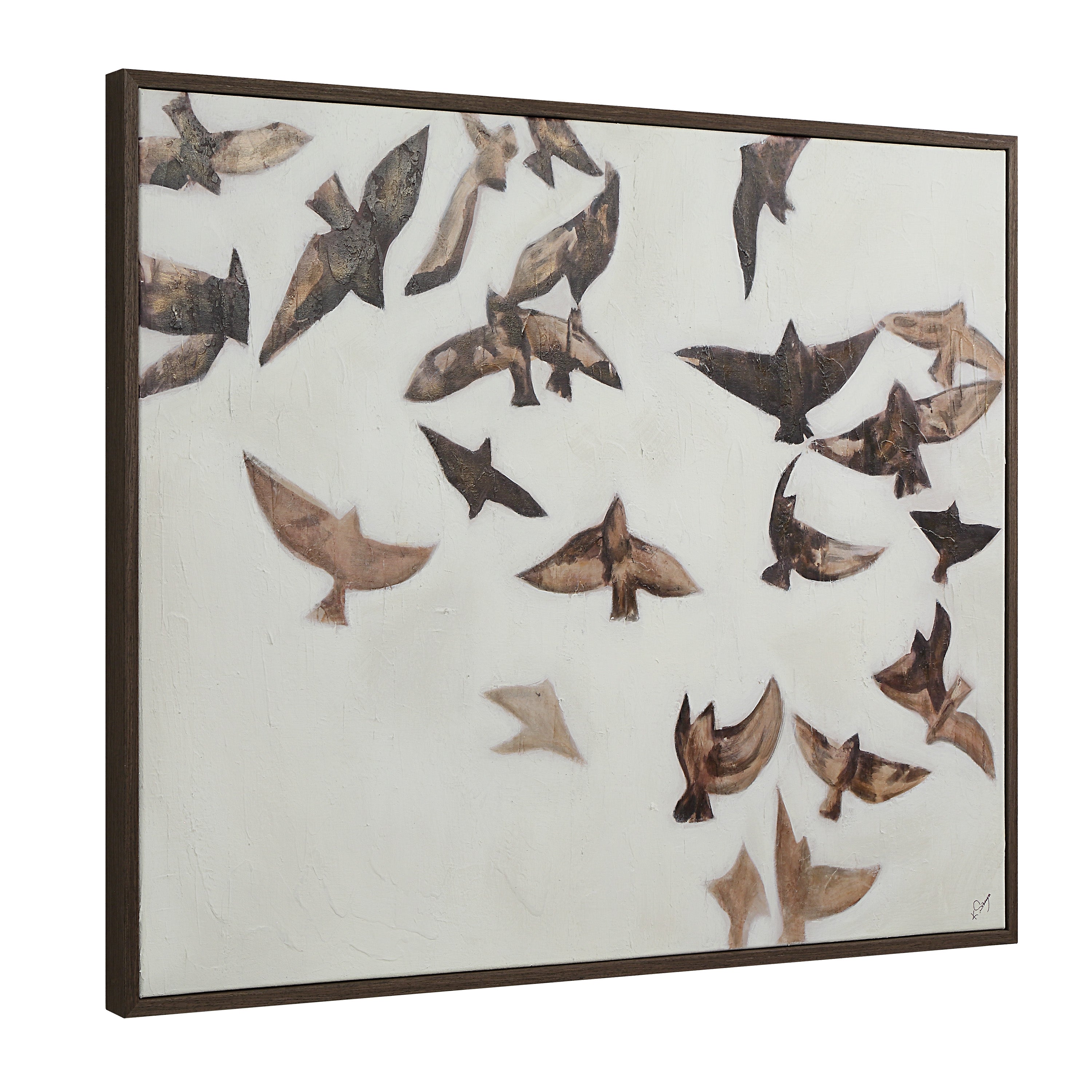 Busan 50" H x 40" W Canvas Art, White - Angle Image - OL2183