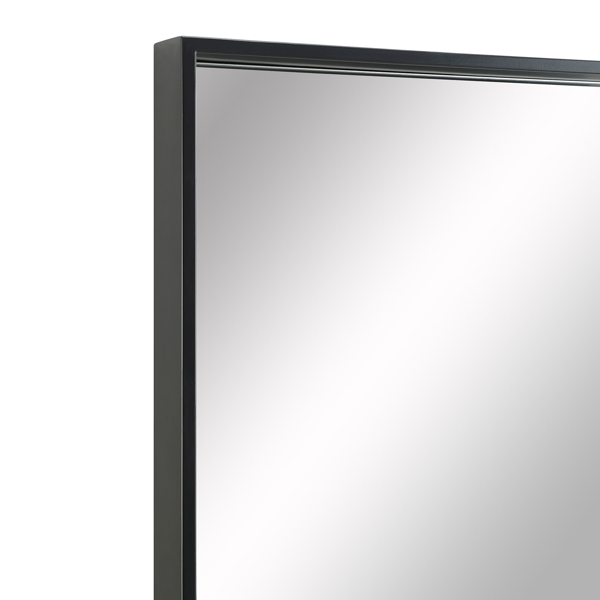 Annalise 45" Tall Rectangle Wall Mirror, Black - Detail Image - MT2536