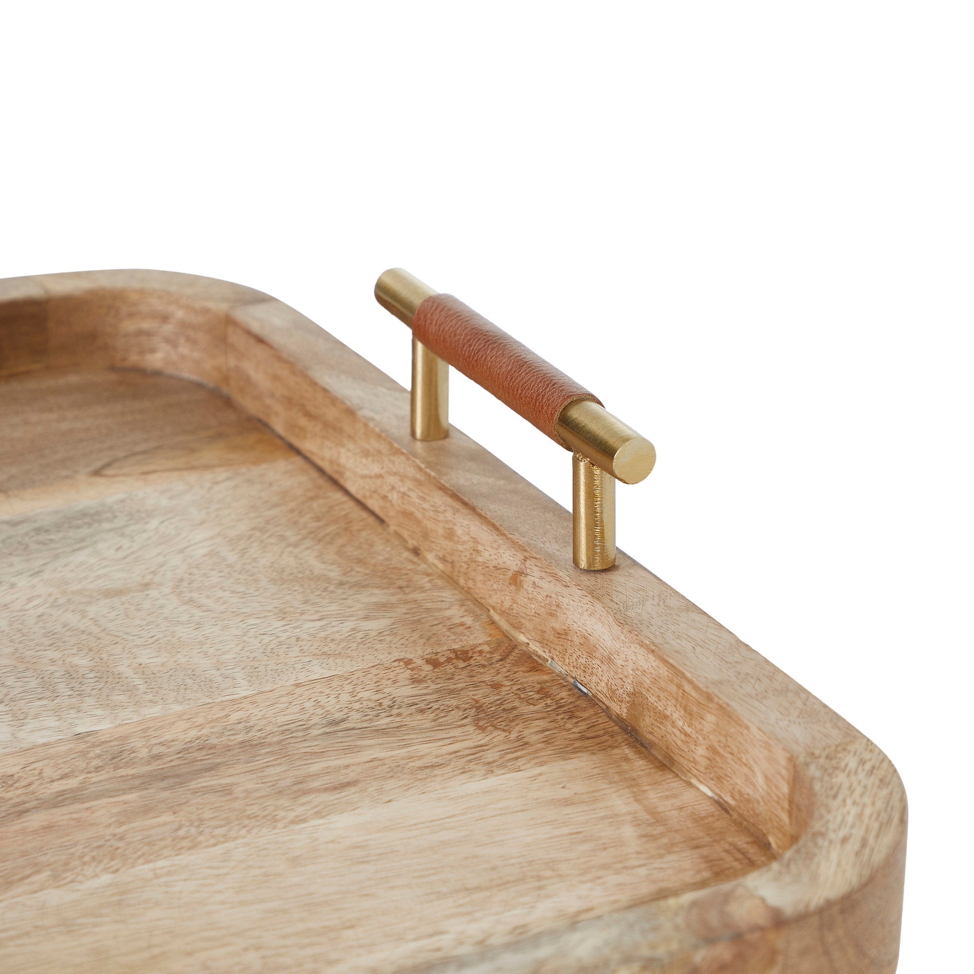 Mango Indoor Mango Wood Tray, Natural - Detail Image - STA784