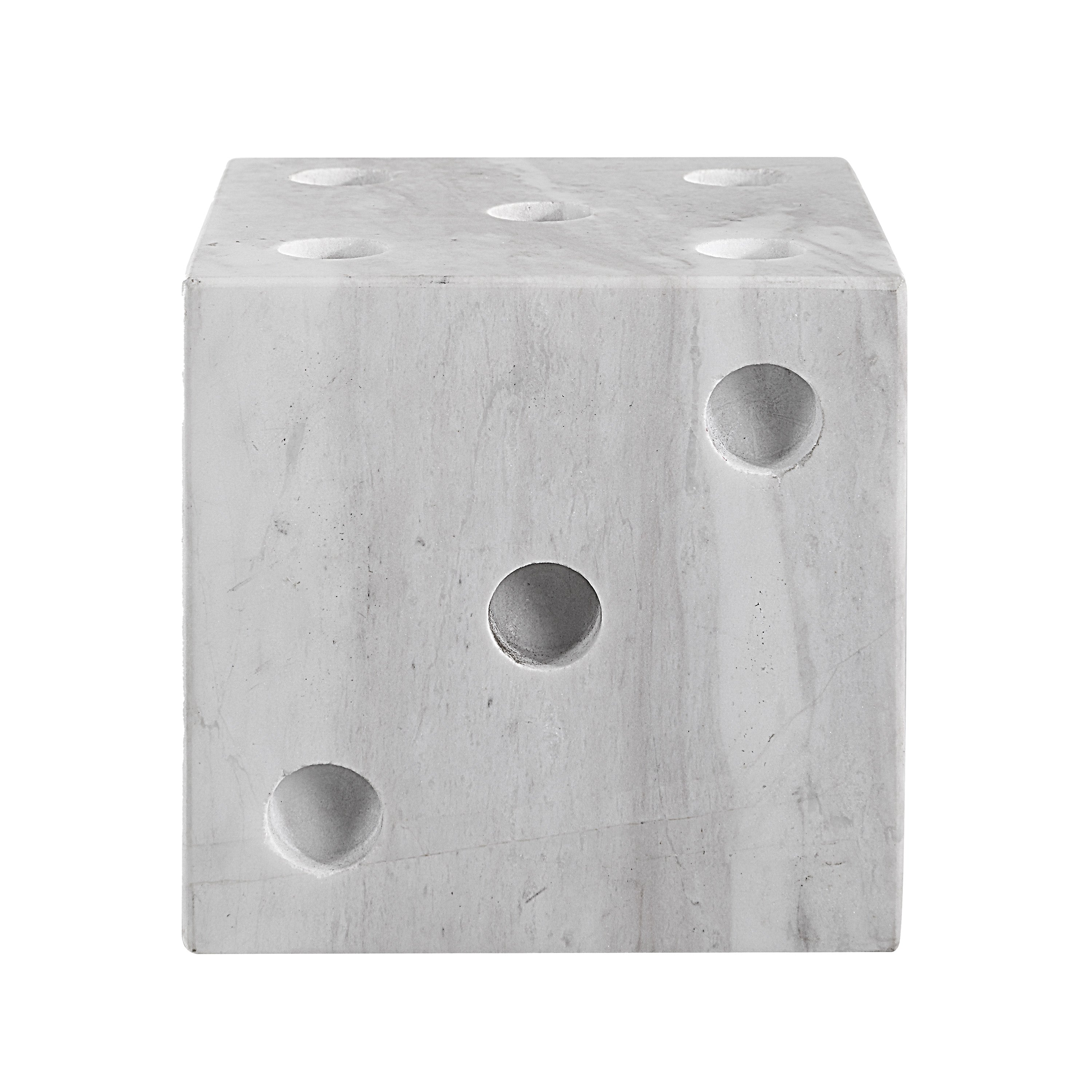 Dylon Statue, Honed White - Angle Image - STA795