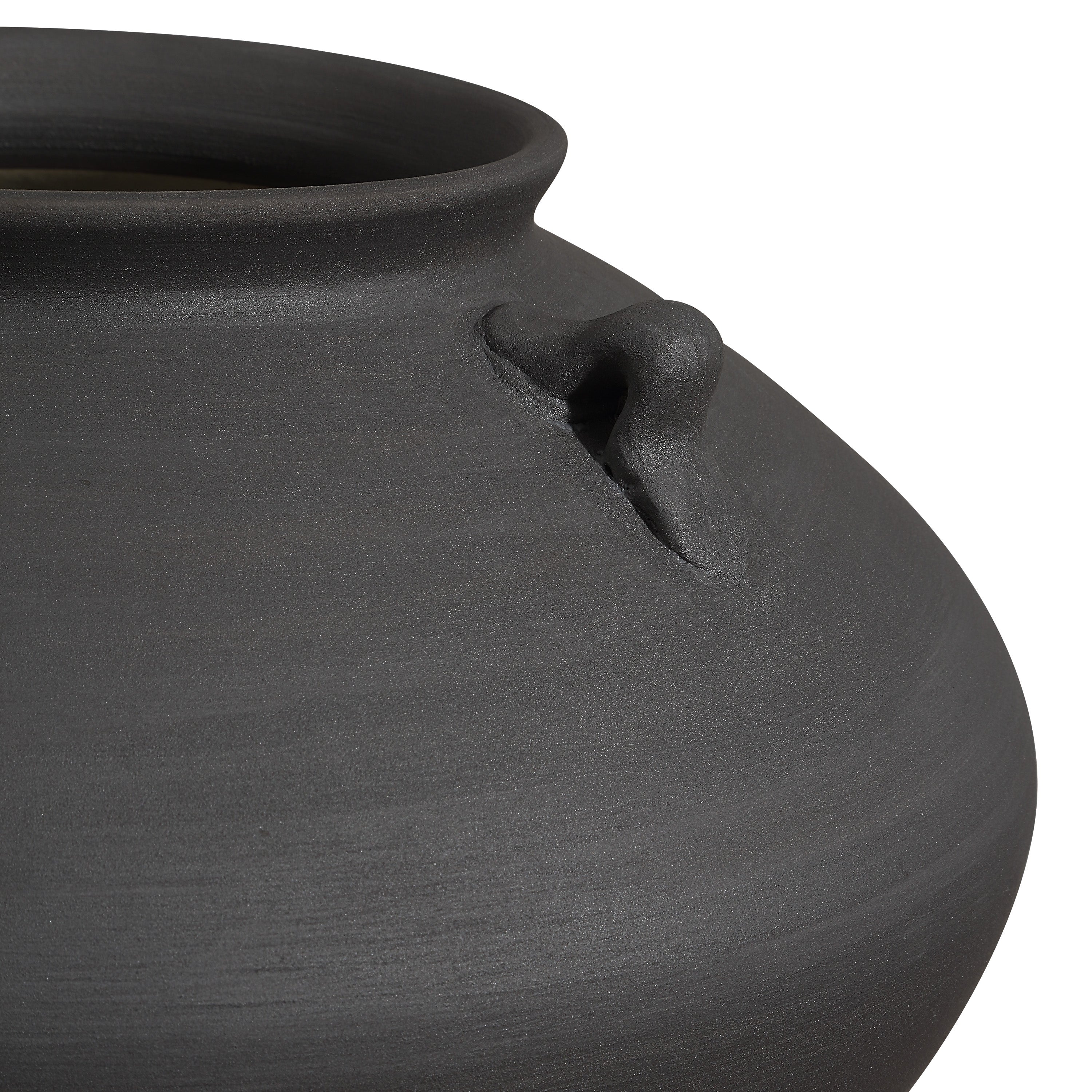 Asher Indoor Vase, Black - Detail Image - VAS297