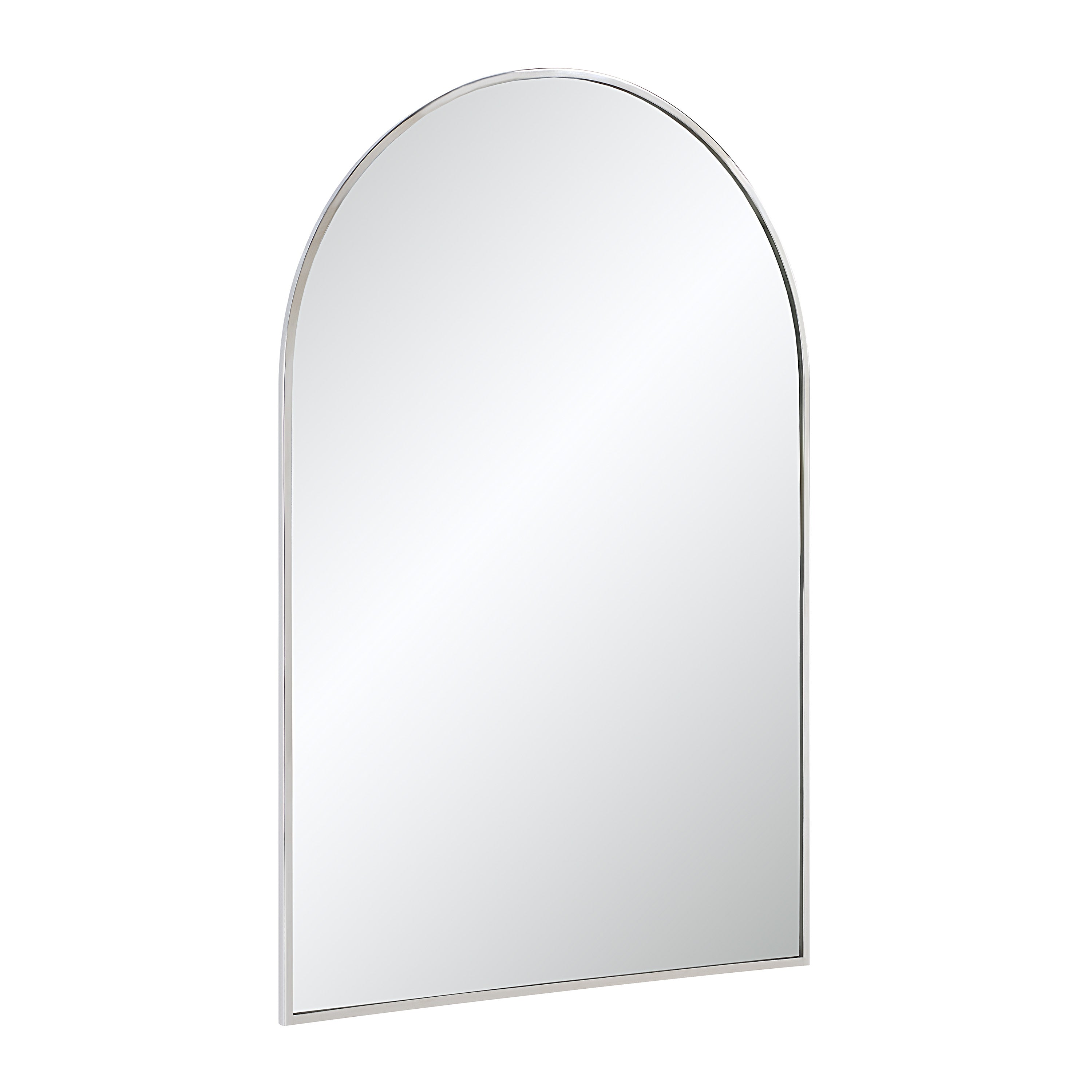 Plaka 36" H x 24" W Wall Mirror, Grey - Angle Image - MT2693