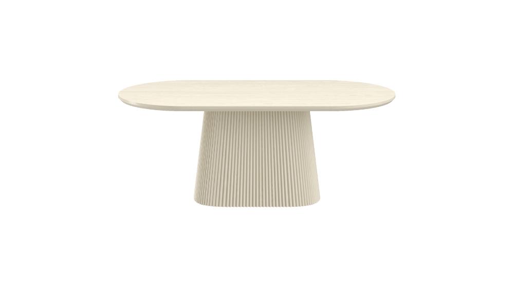 Tovas and Caspian 7pc Dining Set - Ivory Table and Sand and Natural Chairs