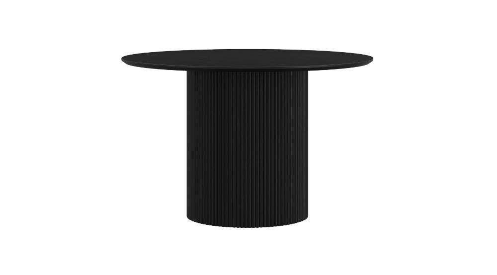 Tovas and Orias 5pc Dining Set - Black Table and Walnut Chairs