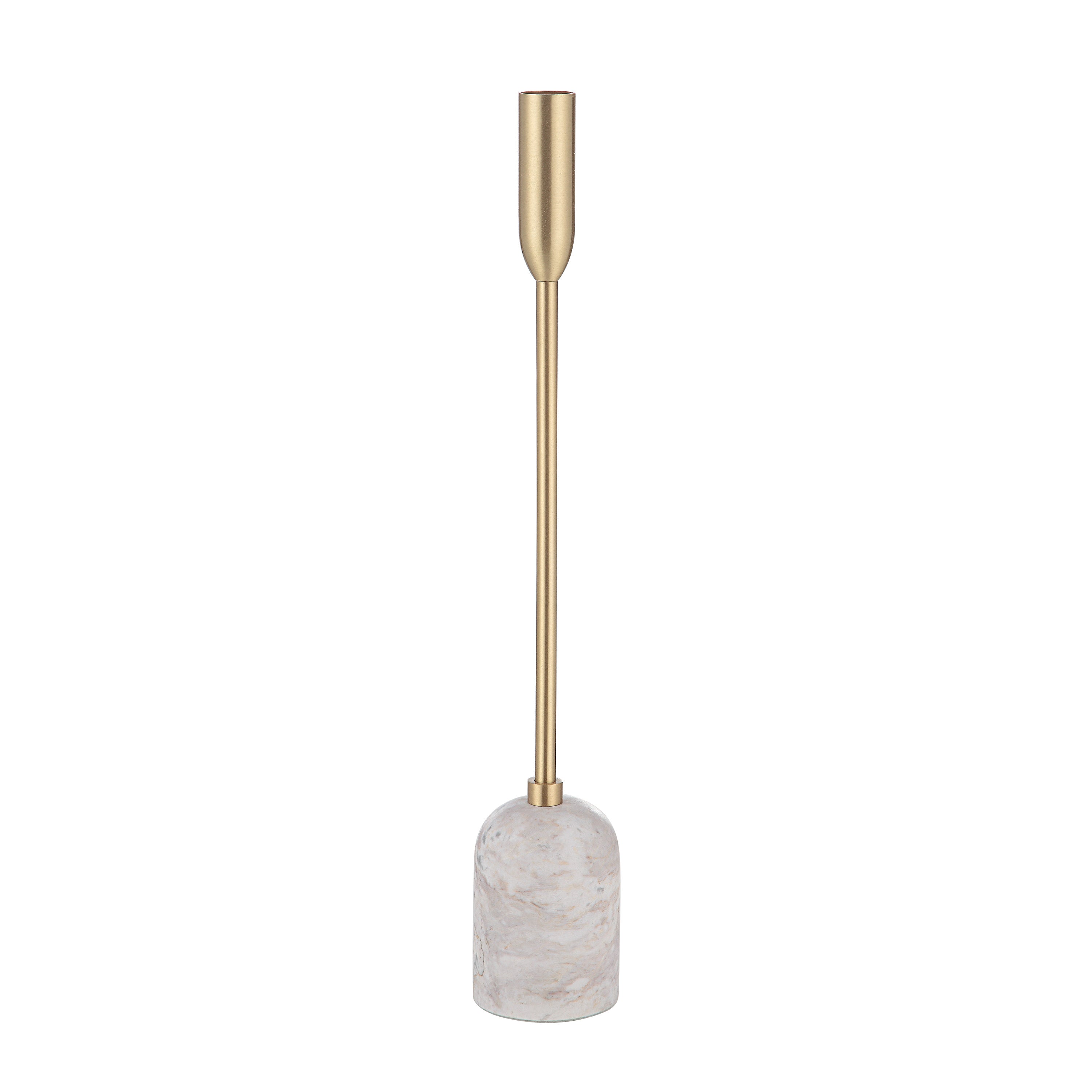 Marchesa Indoor Iron Set Of 3 Tapered Candle Holder, Satin Brass - Additional Image 4 - CAN183