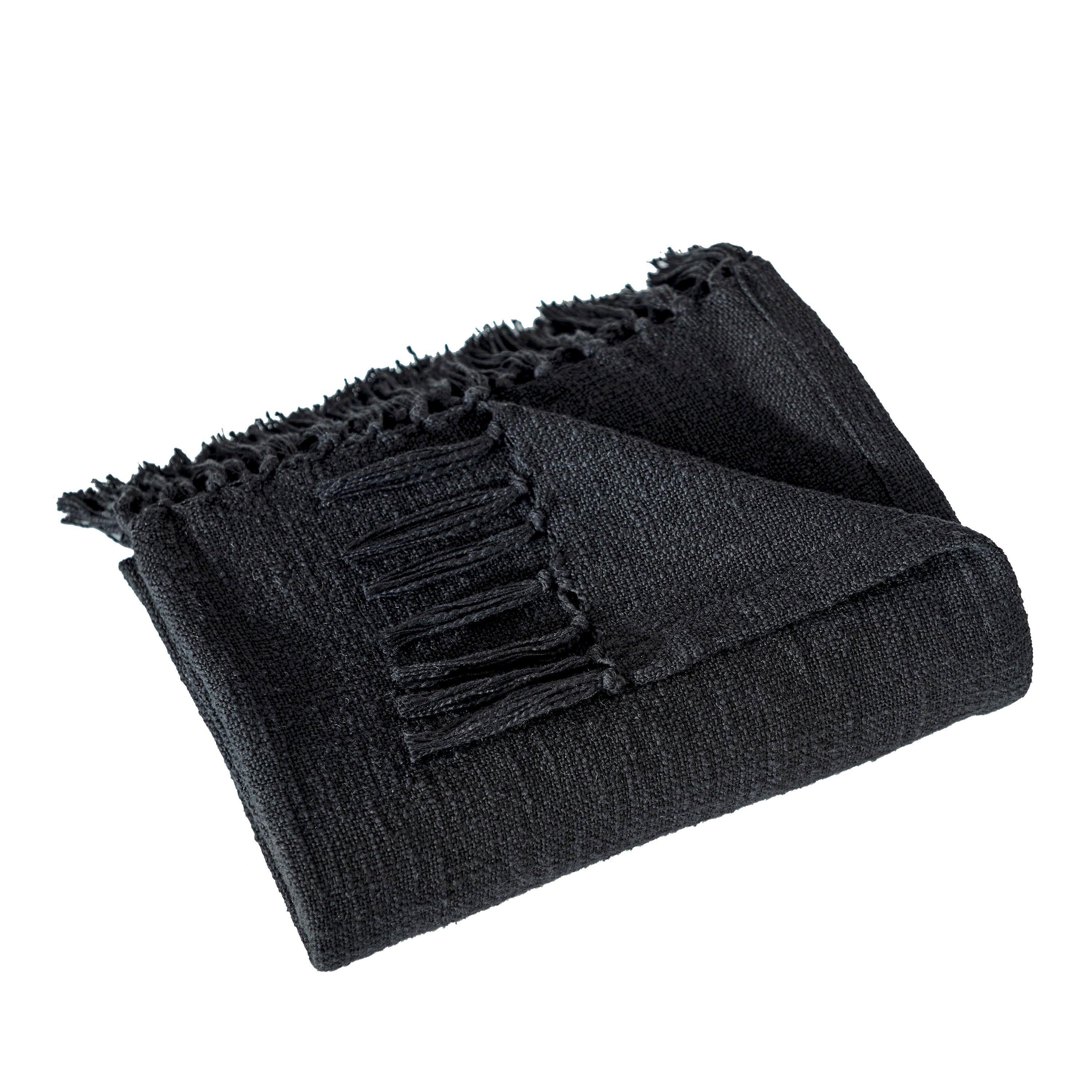 Carnelia 70X50 Throw, Black - Additional Image 2 - THR1018