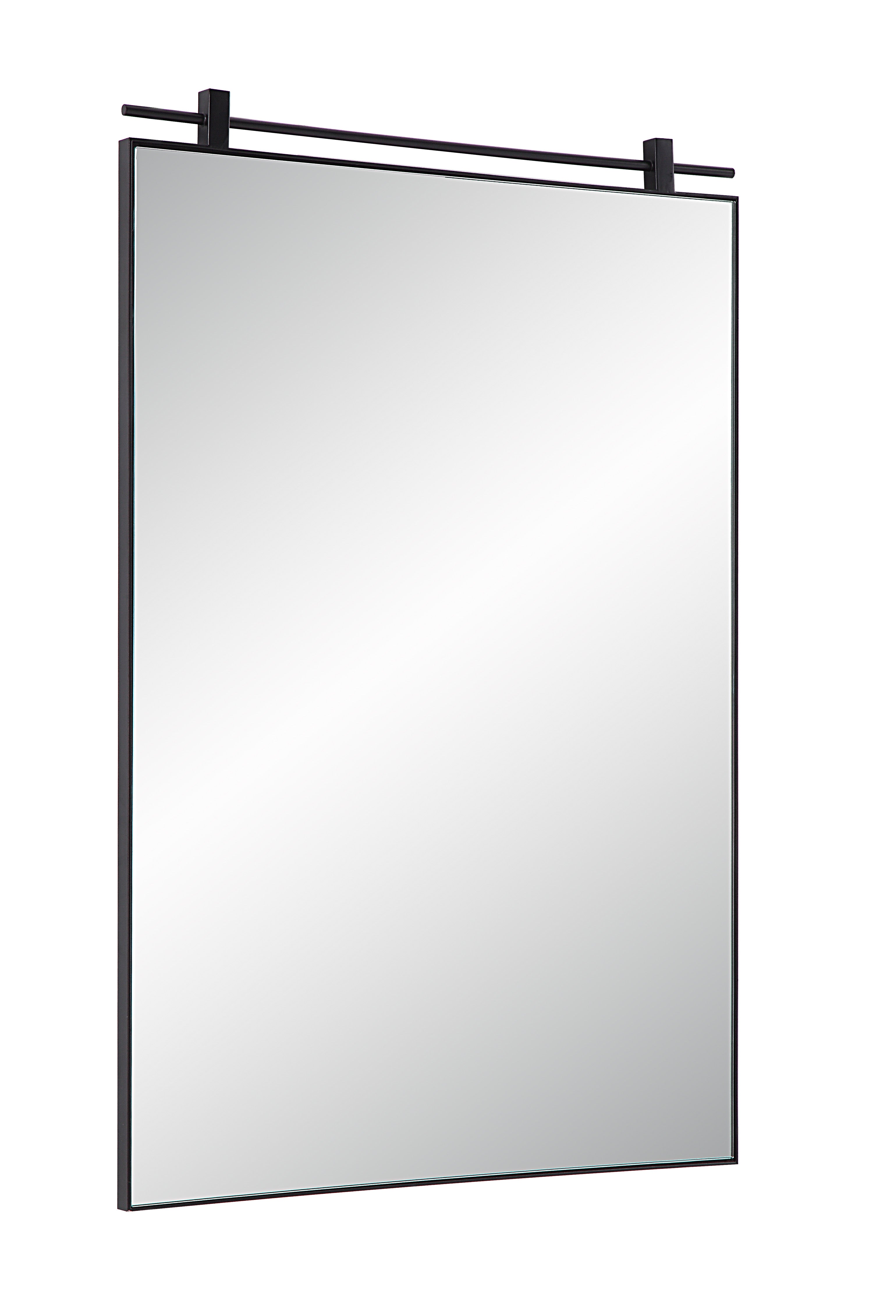 Titel 36" Tall Rectangular Mirror, Matte Black - Angle Image - MT2633