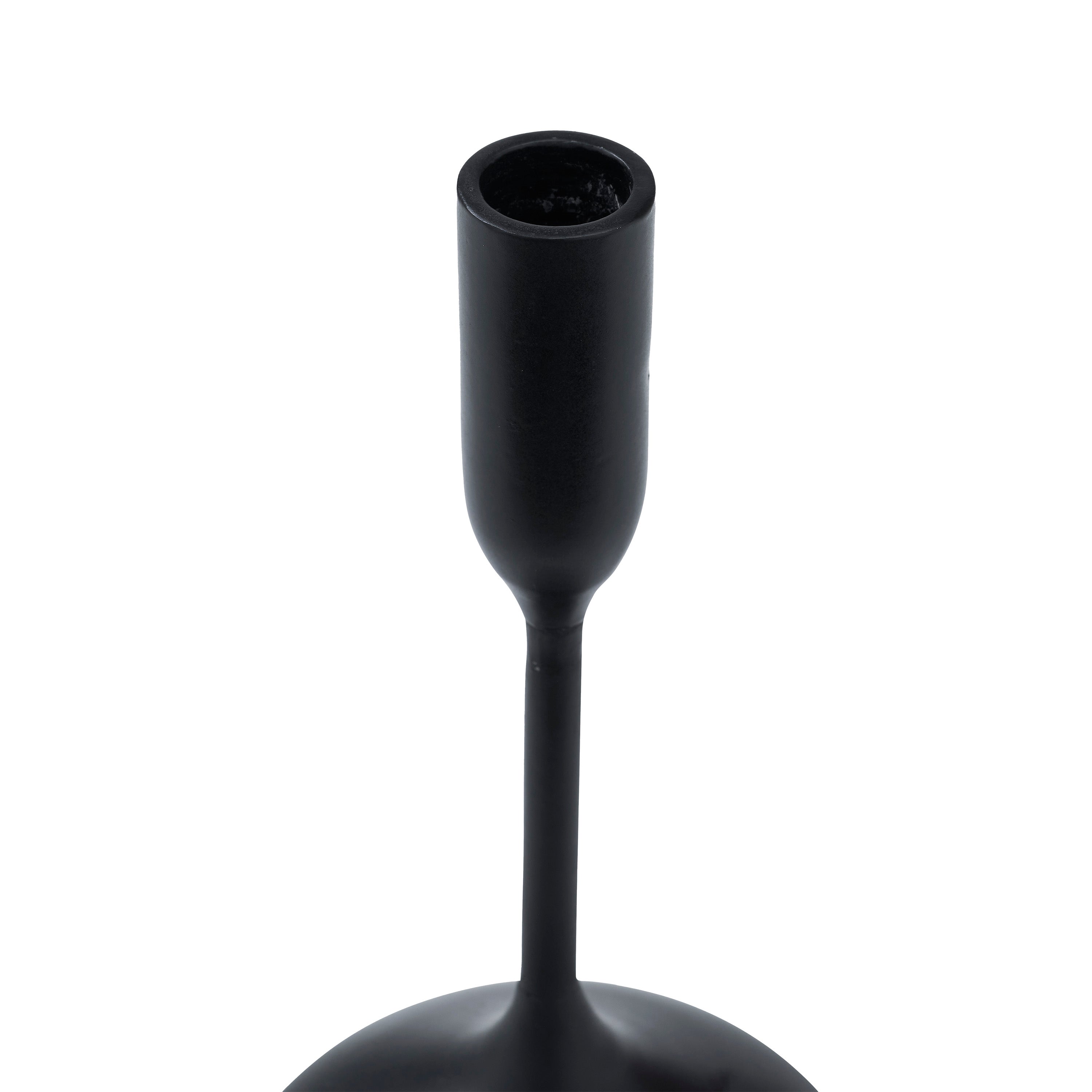 Chambers Indoor Aluminum Set Of 3 Tapered Candle Holder, Matte Black - Detail Image - CAN182