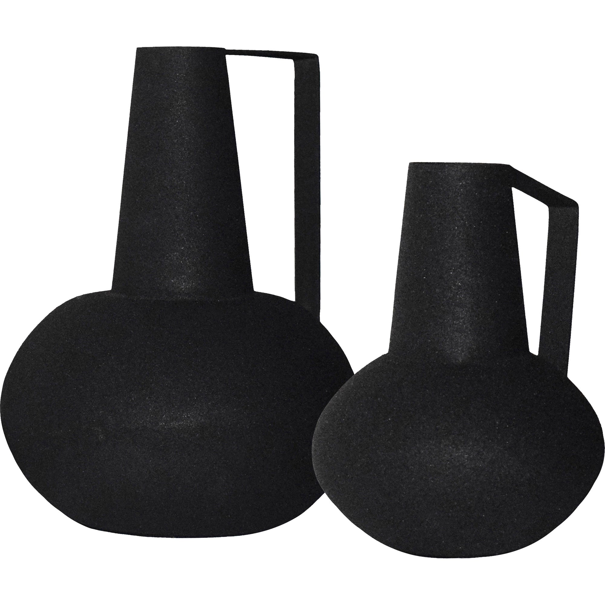 Monarda Indoor Iron Vase, Matte Black - Main Image - VAS196