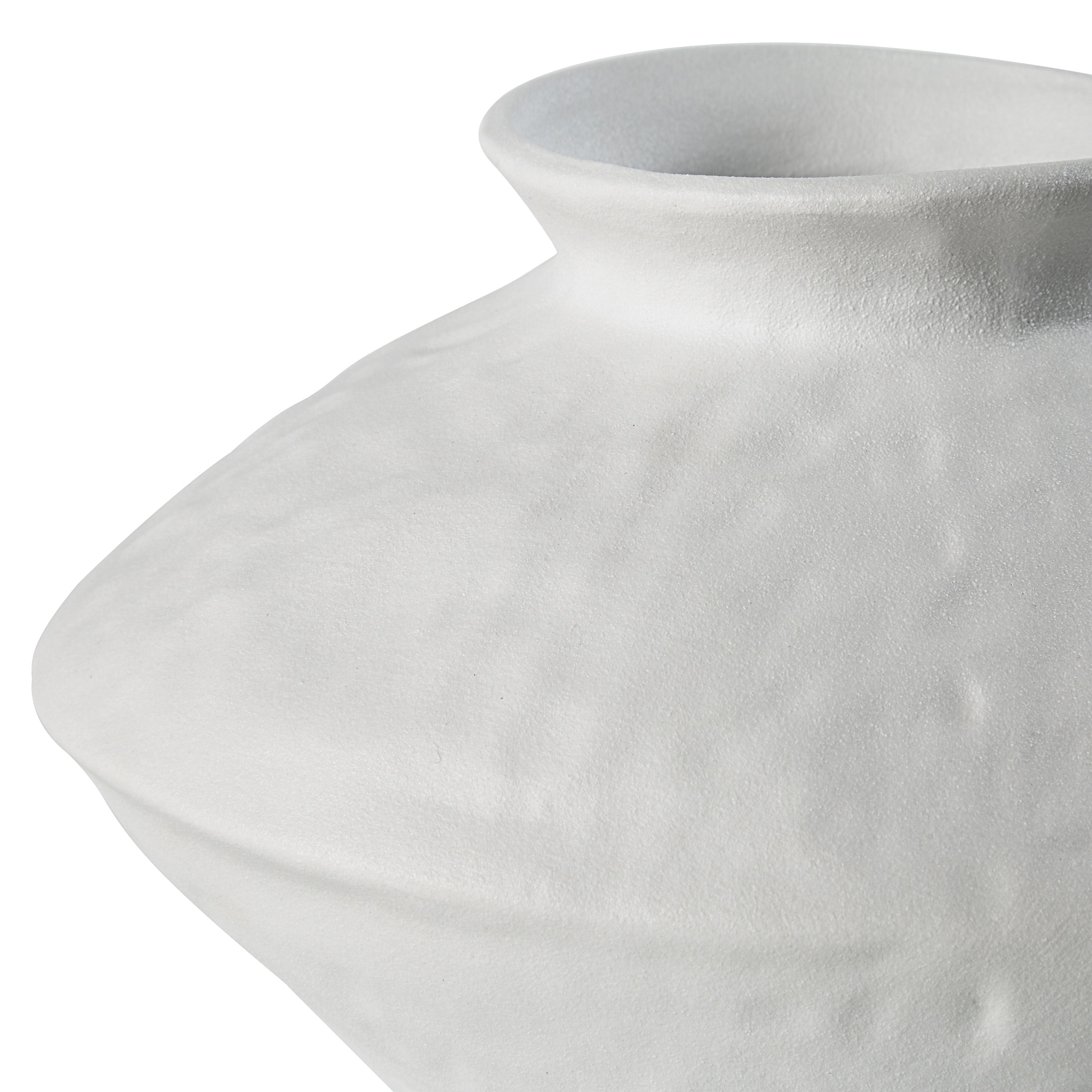 Mills Indoor Porcelain Ceramic Vase, Matte Off-White - Detail Image - VAS260