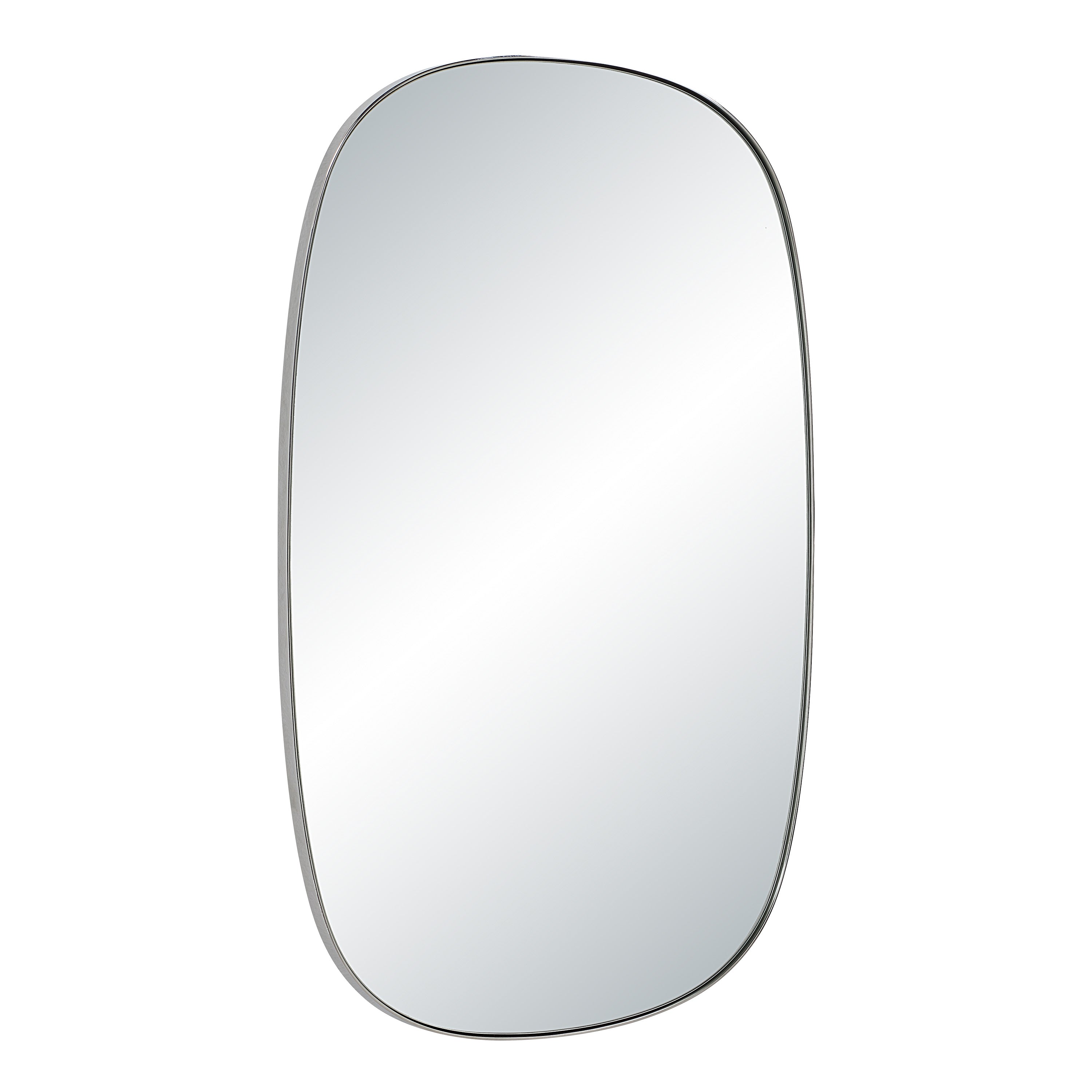 Talco 36" H x 24" W Wall Mirror, Silver - Angle Image - MT2733