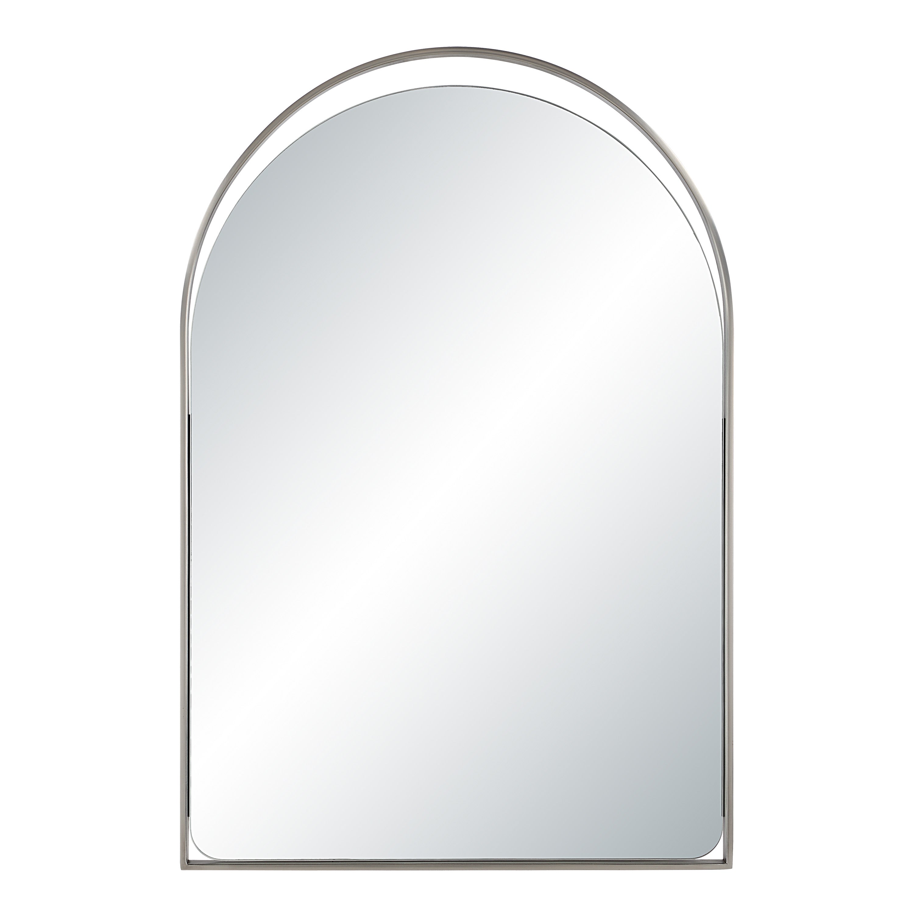 Mentha 30" H x 20" W Wall Mirror, Silver - Main Image - MT2730