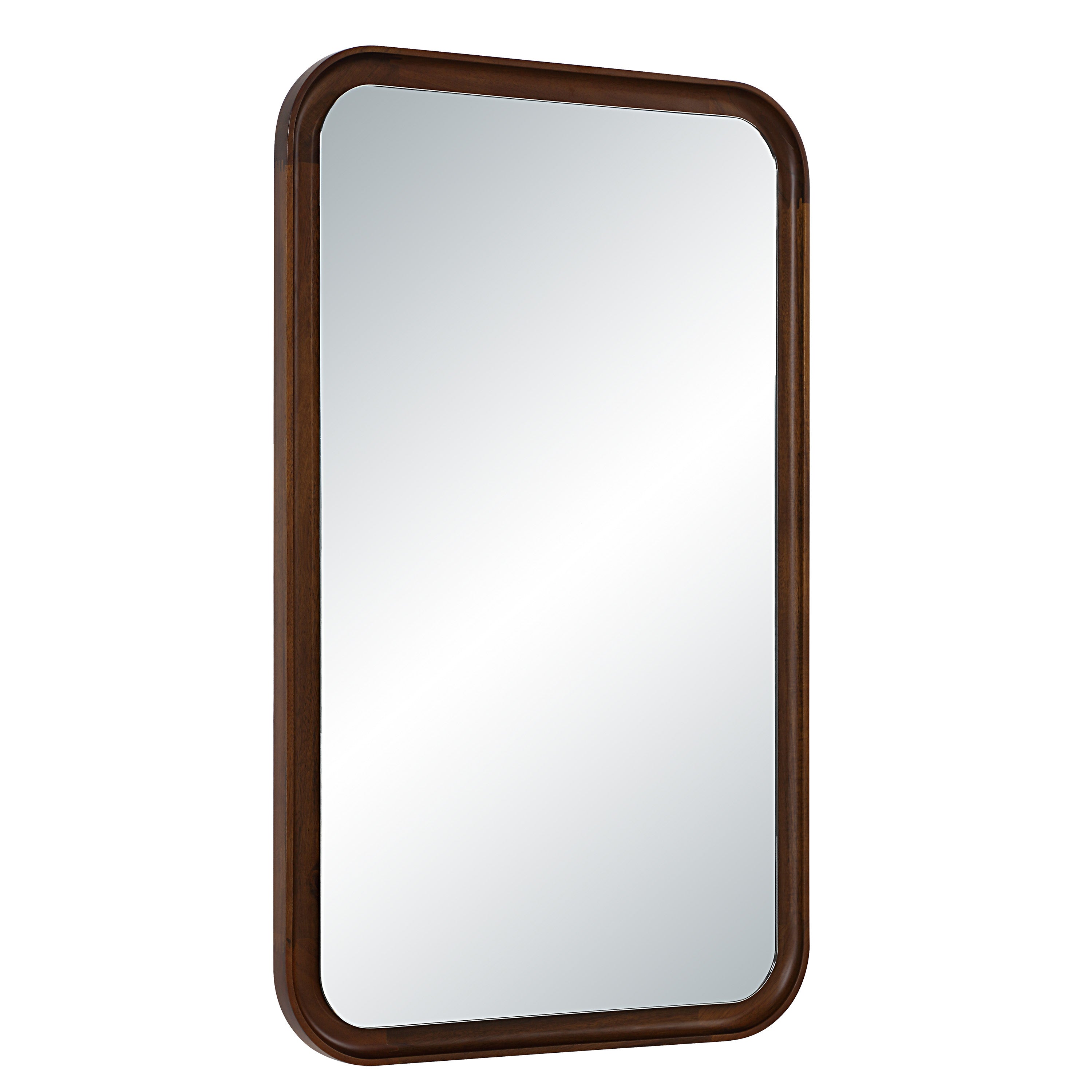 Salvia 40" H x 24" W Wall Mirror, Brown - Angle Image - MT2742