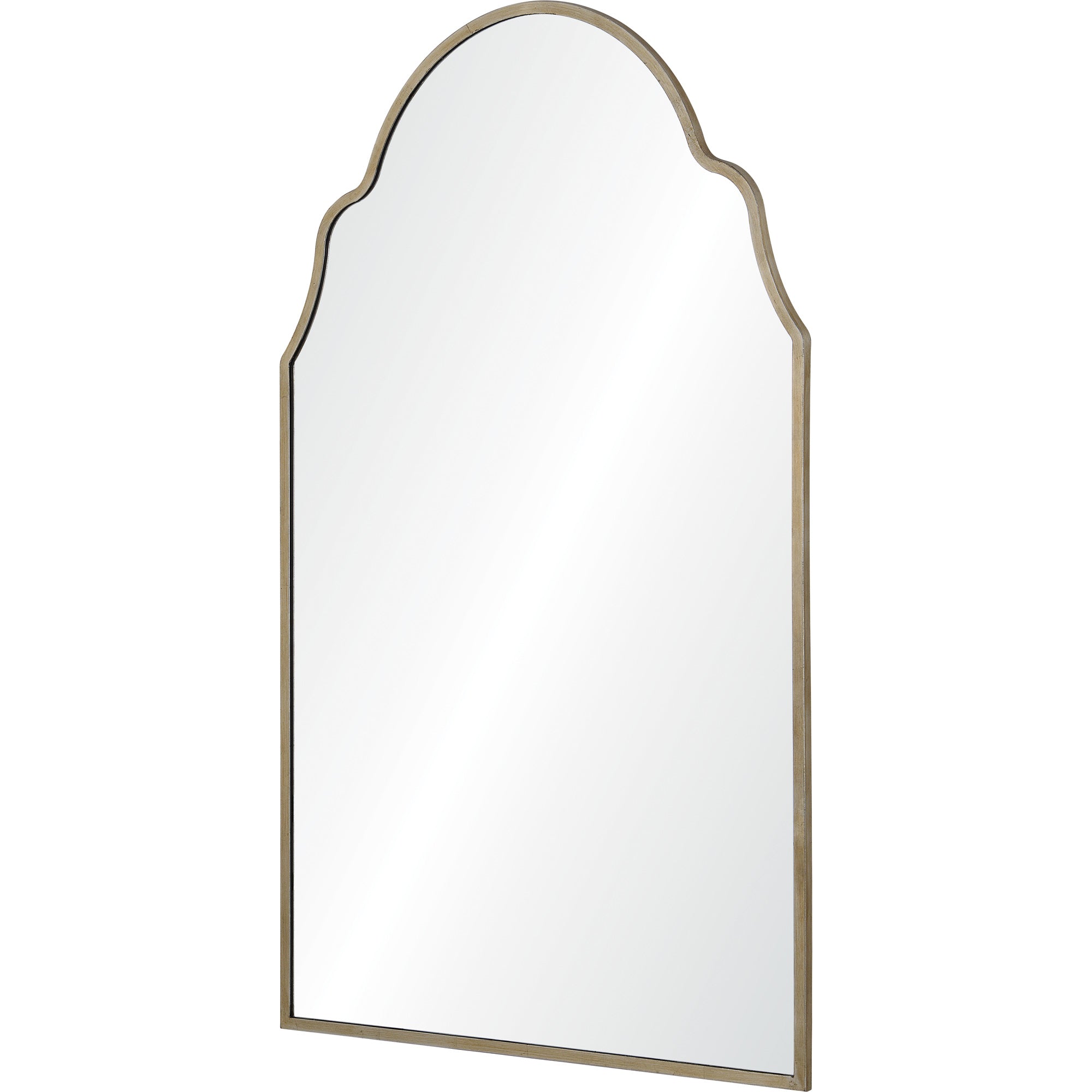 Natasha 42" Tall Irregular Wall Mirror, Grey - Angle Image - MT2364