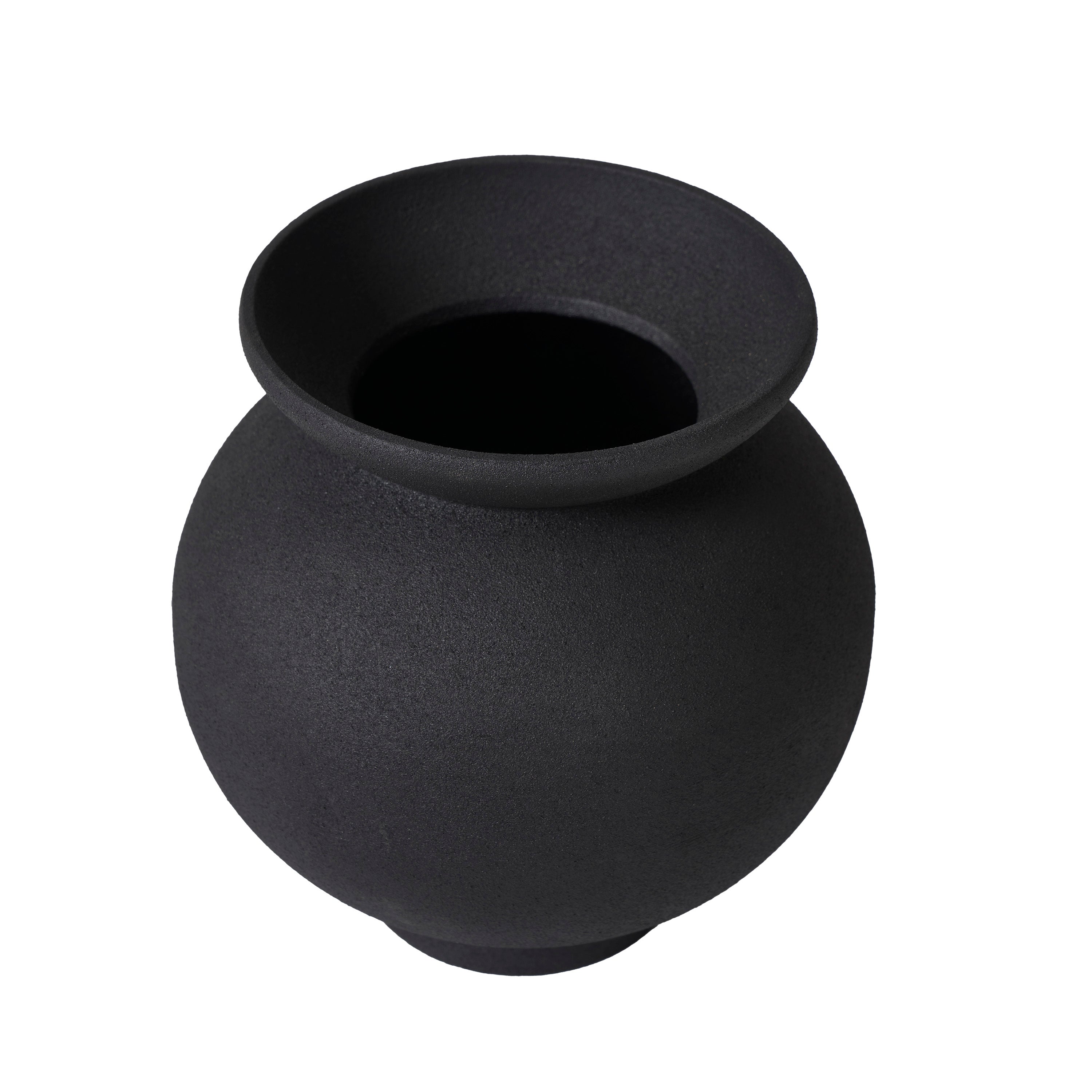 Cadiz Indoor Vase, Black - Angle Image - VAS296