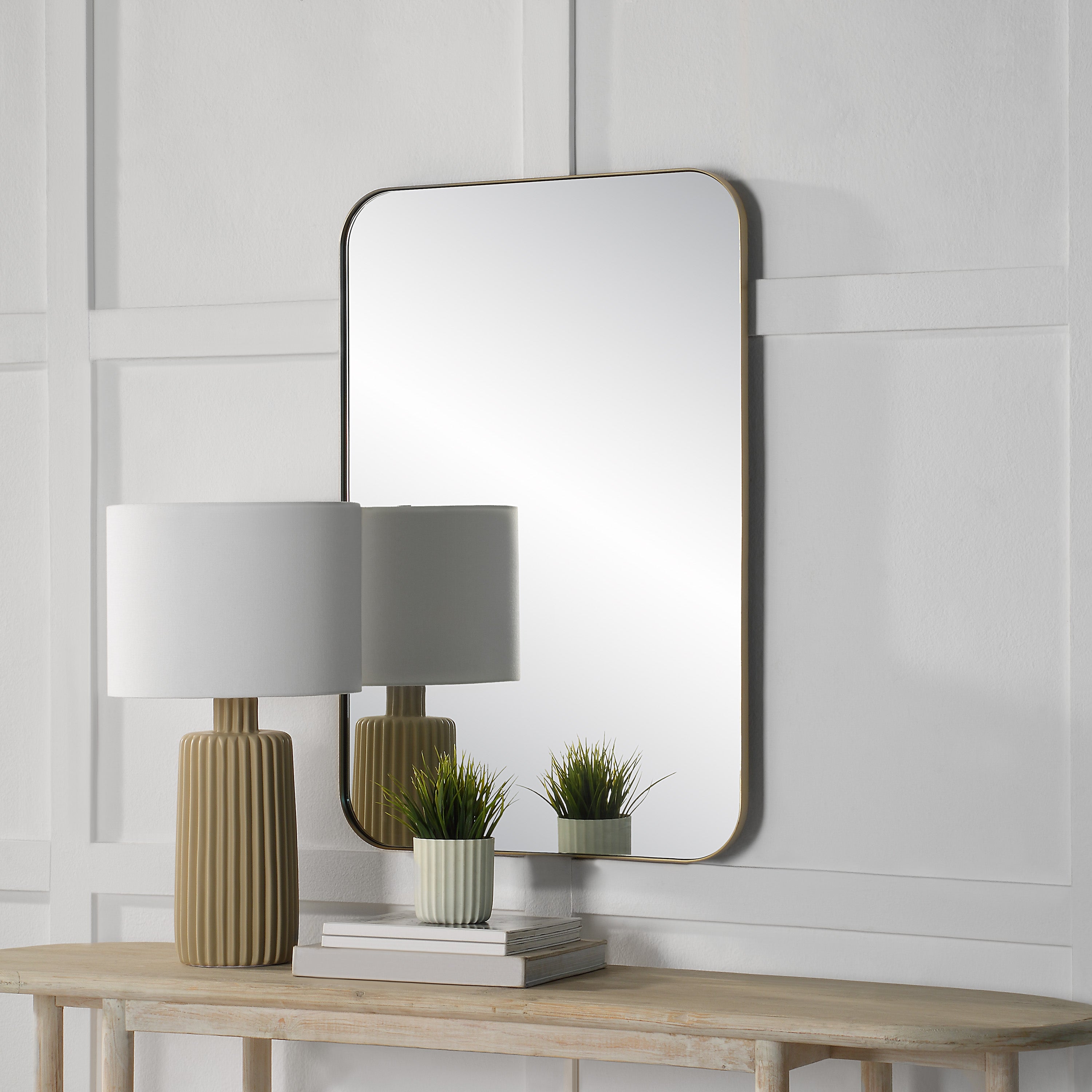 Vesey 36" Tall Rectangle Wall Mirror, Yellow - Lifestyle Image - MT2671