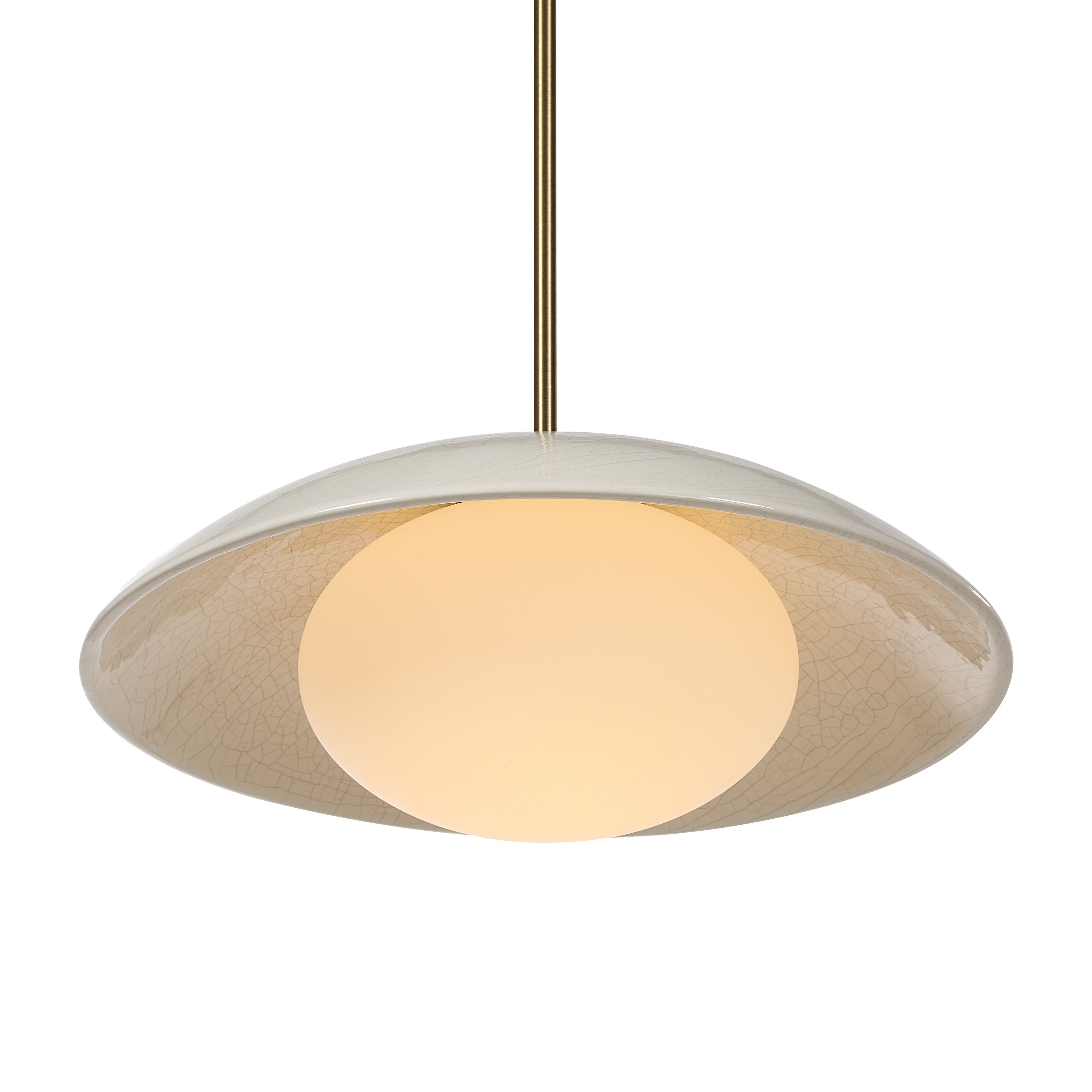 Abbie 72.5" Height Ceiling Fixture, Off-White Crackle - Angle Image - LPC4500