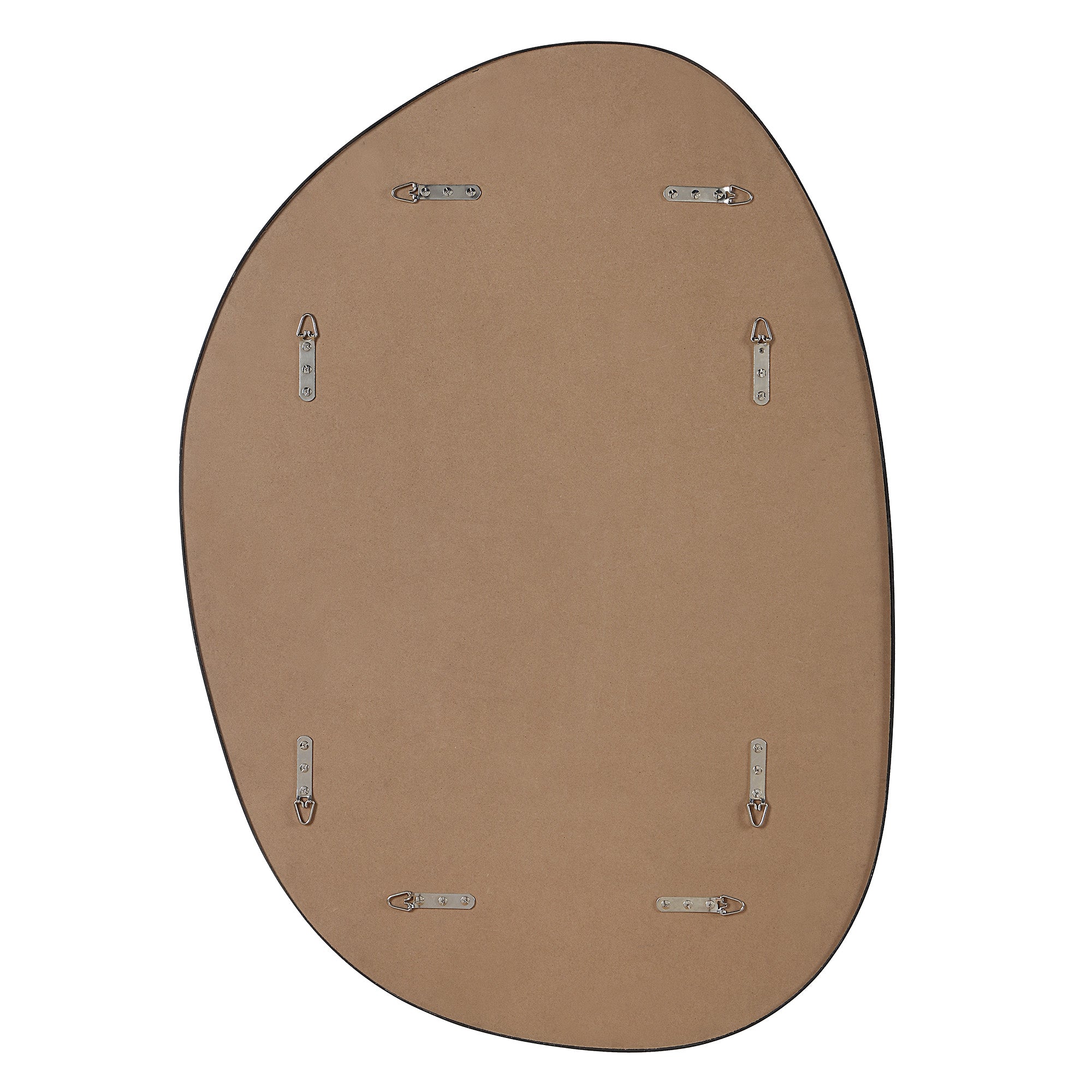 Bozeman 42" Tall Oval Wall Mirror, Black - Backing Image - MT2564