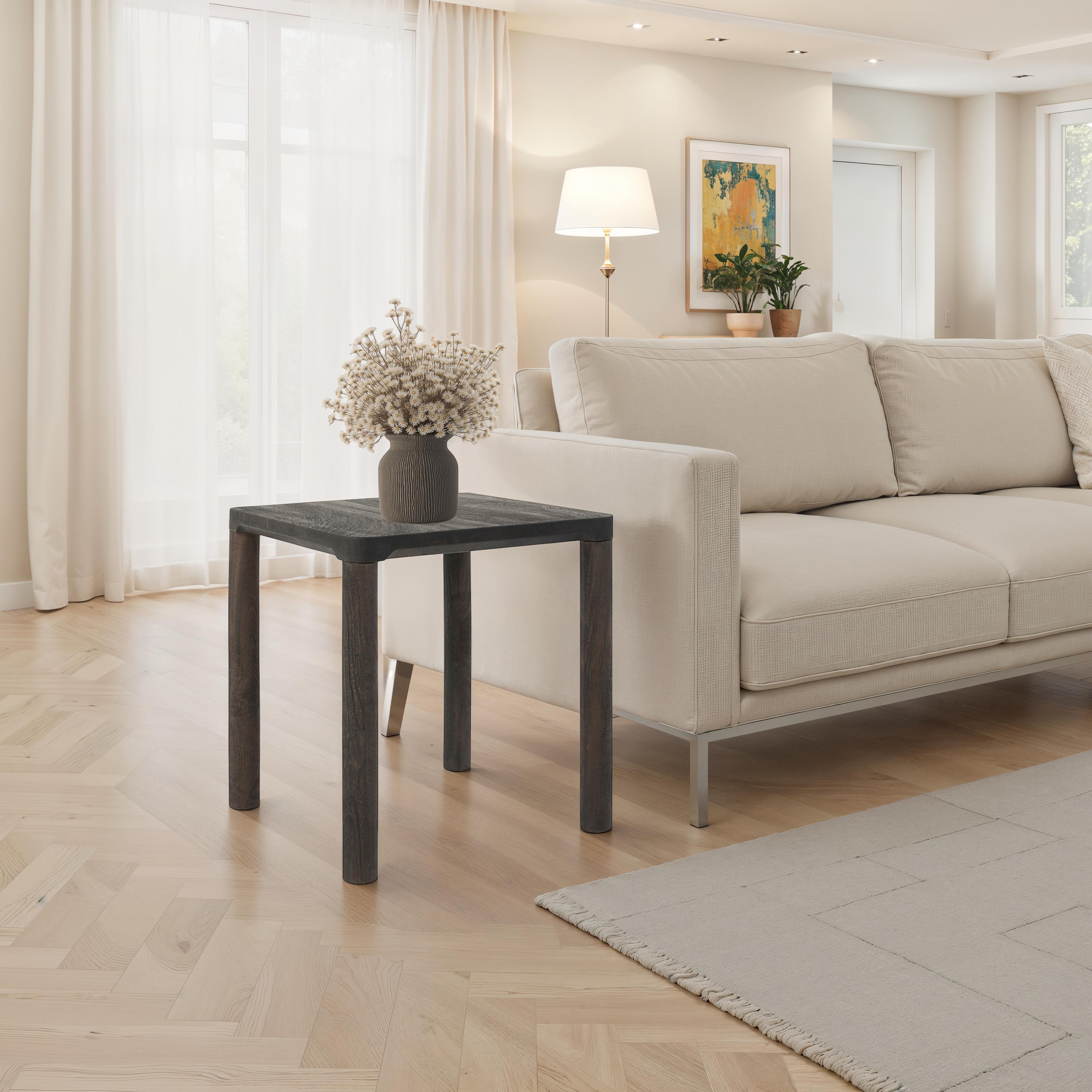 Clusia 19.0" Height Side Table - White Label Lifestyle Image - TA538