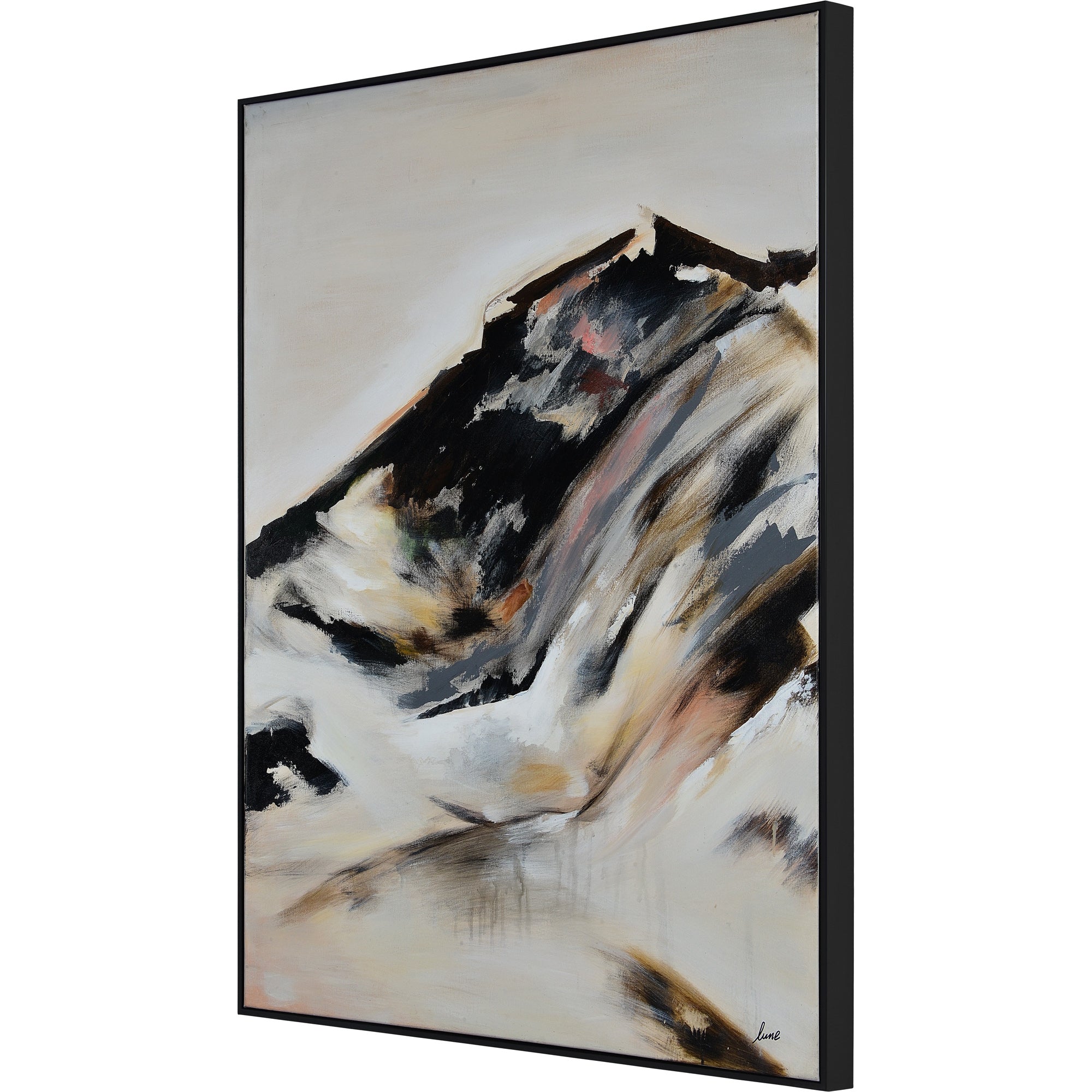 Infusion 40" Wide Canvas Art, Black - Angle Image - OL1985