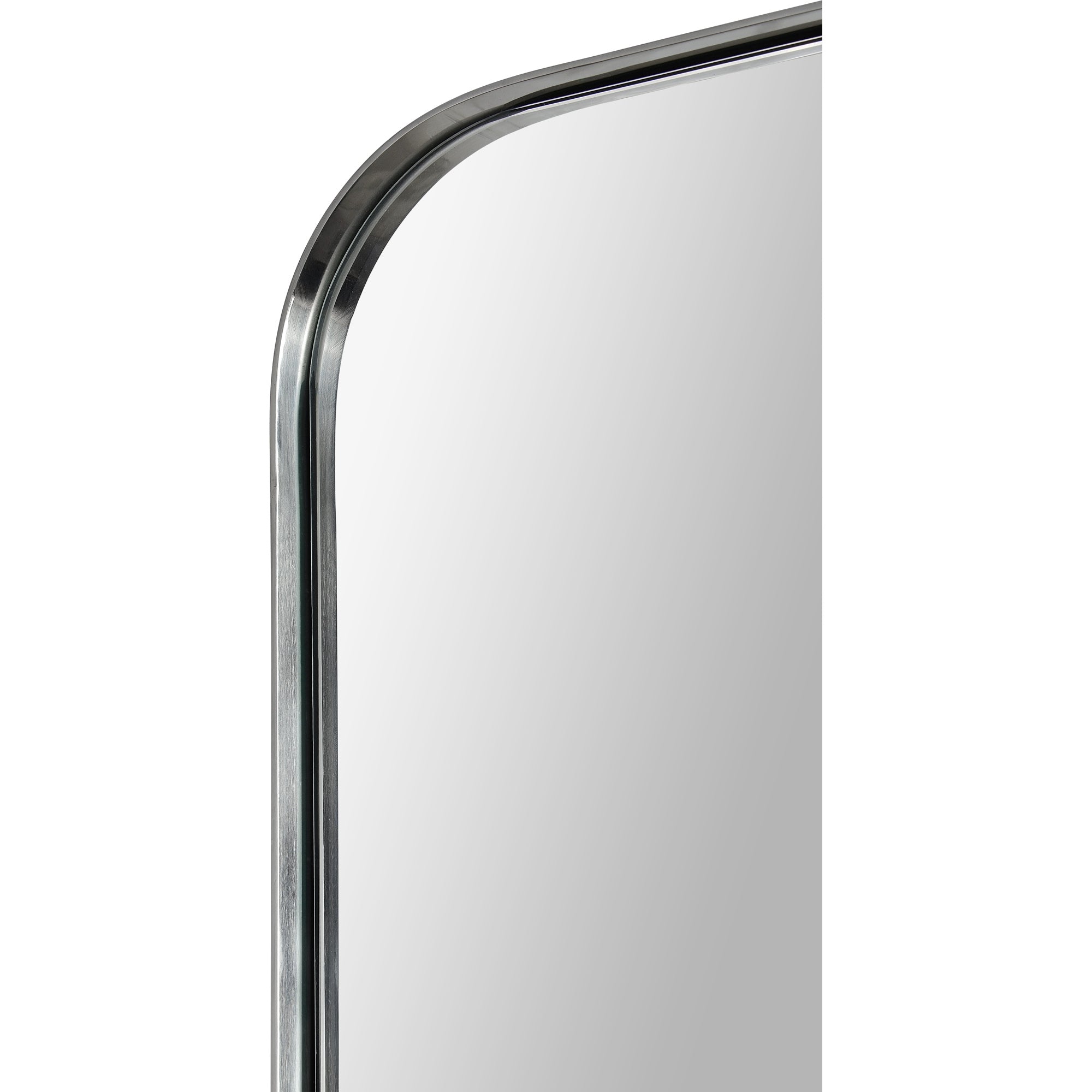 Delphinus 46" Tall Rectangle Wall Mirror, Grey - Additional Image 2 - MT2360