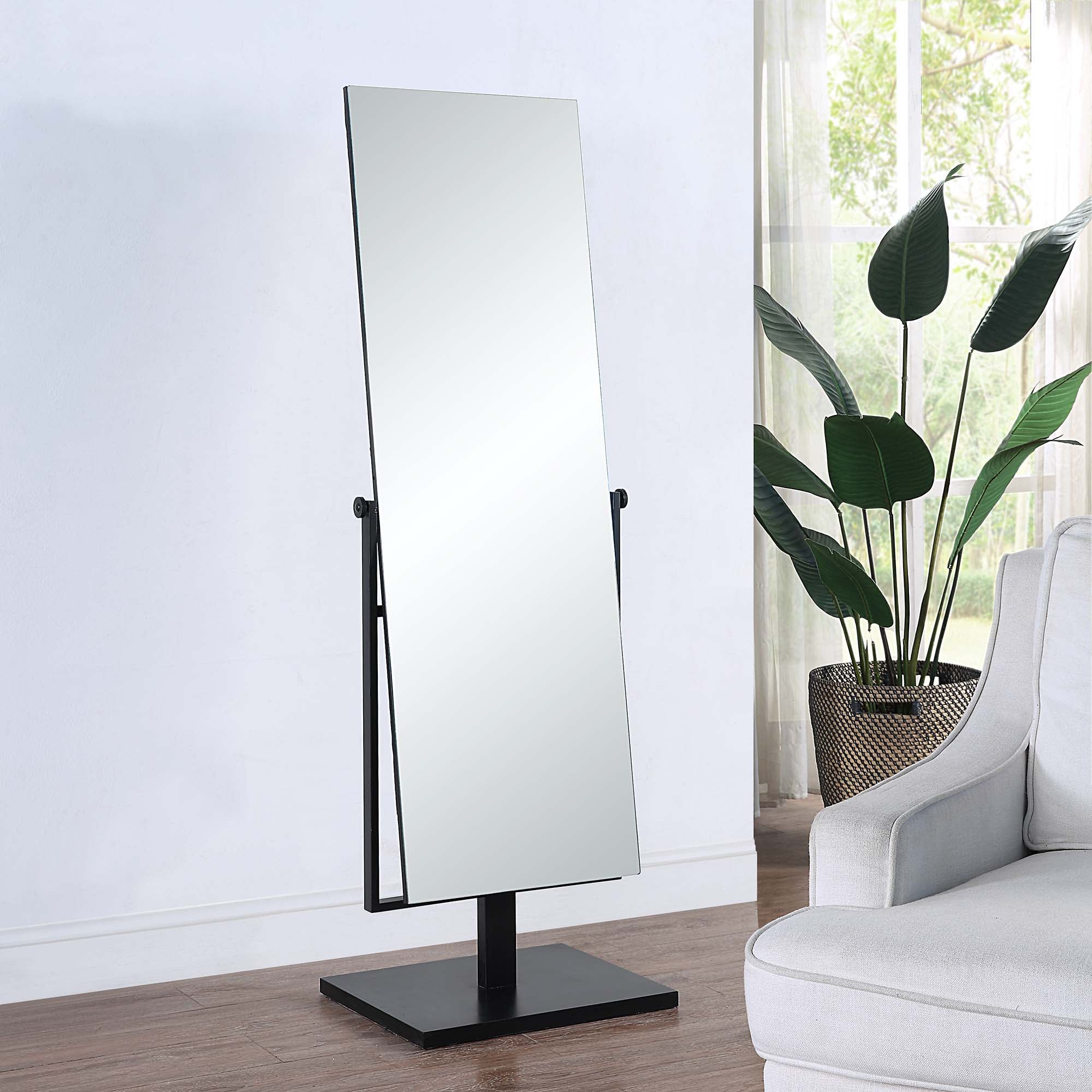Samira 61" Tall Rectangle Full Length Mirror, Black - Lifestyle Image - MT2540