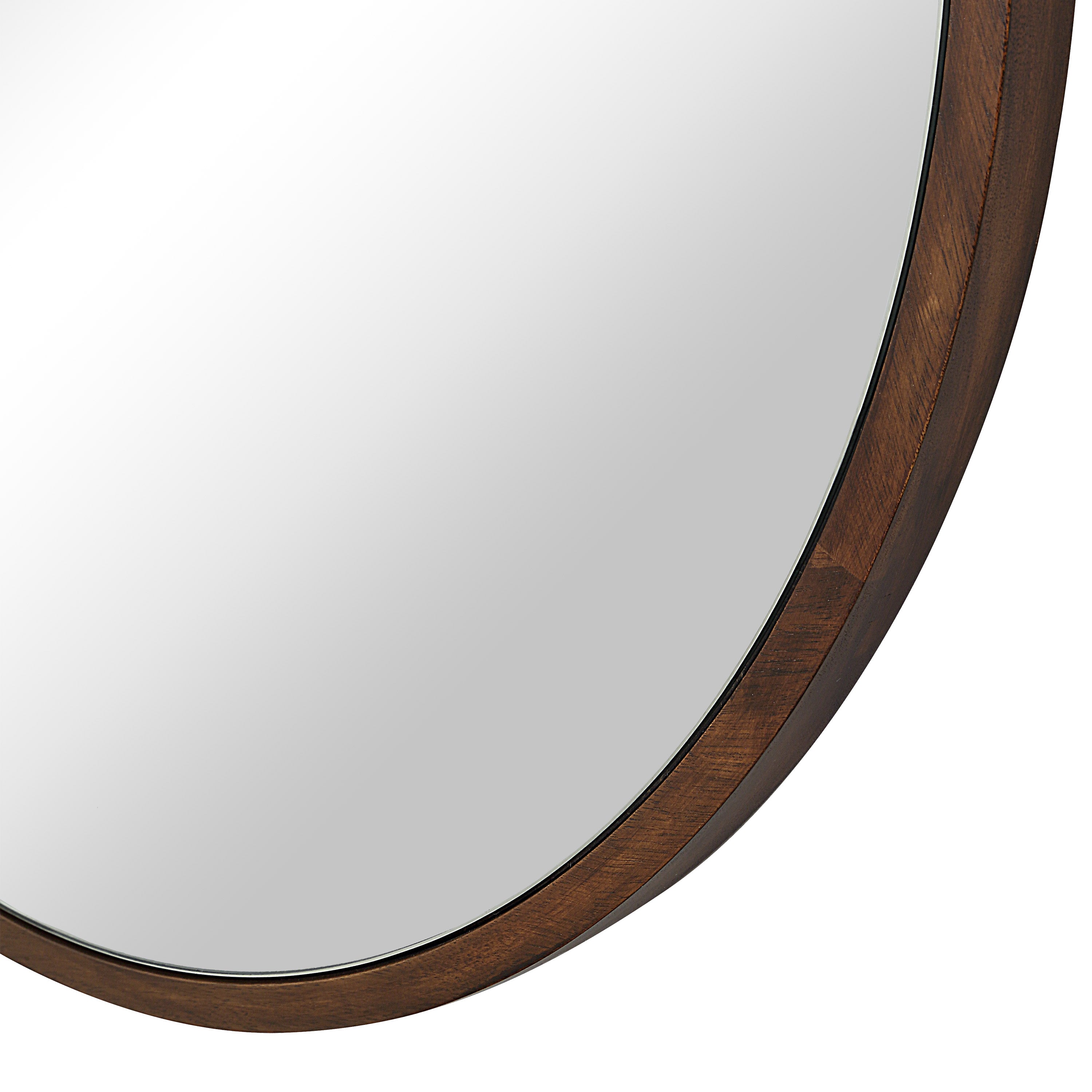 Modi 30" H x 30" W Wall Mirror, Brown - Detail Image - MT2706
