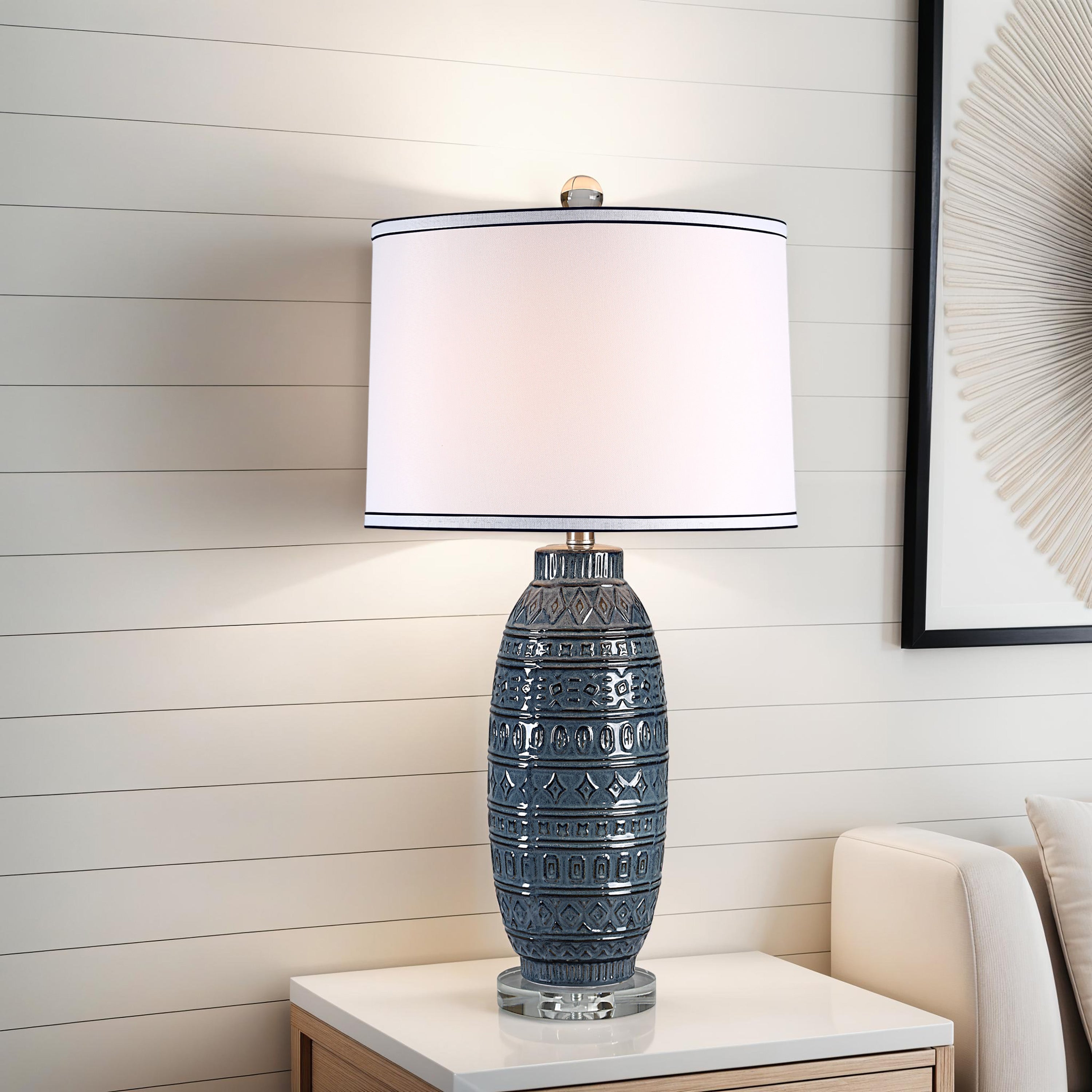Spirea 30.47" Height Table Lamp, Blue - Lifestyle Image - LPT1355