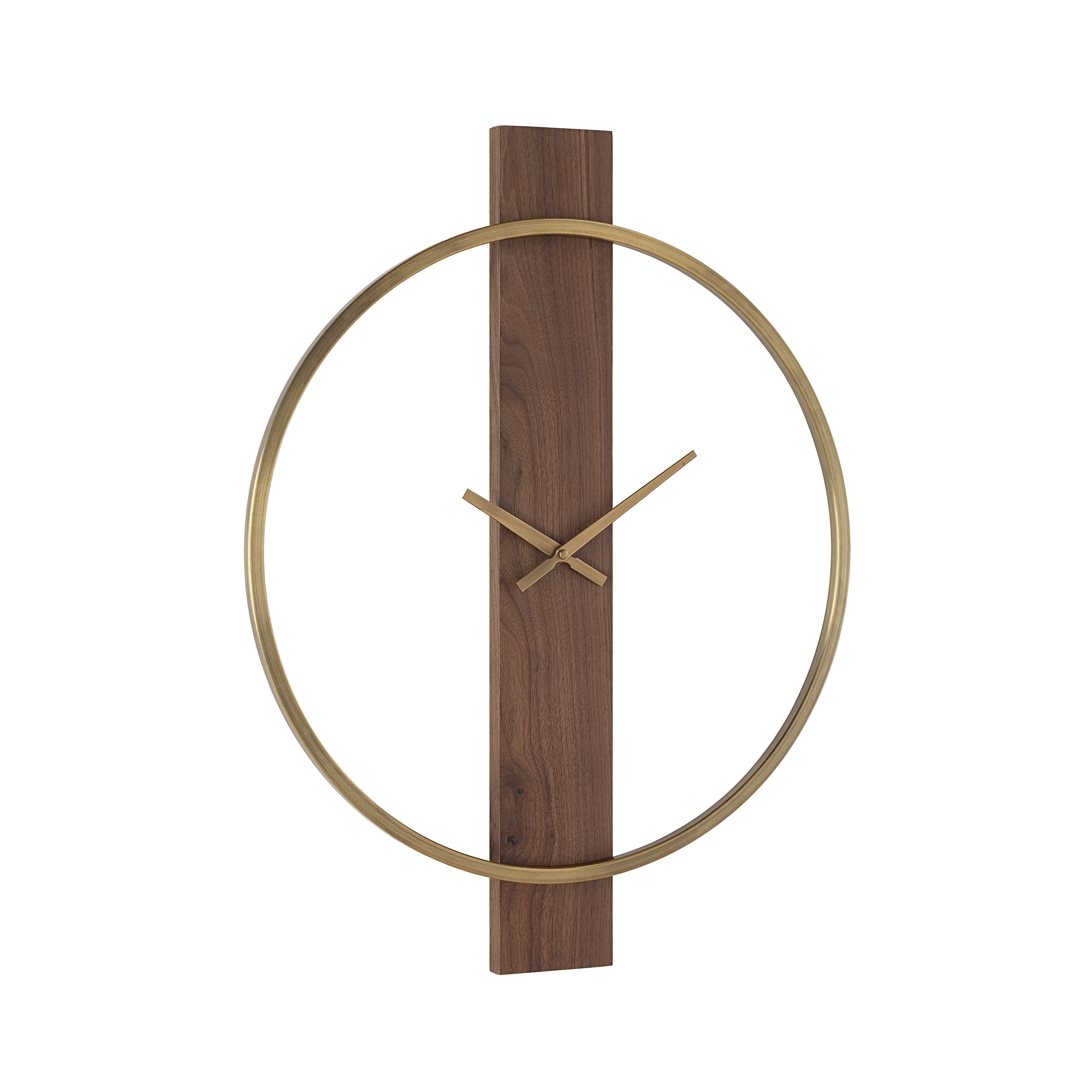 Avigail Wall Clock, Antique Brushed Brass - Angle Image - CL254