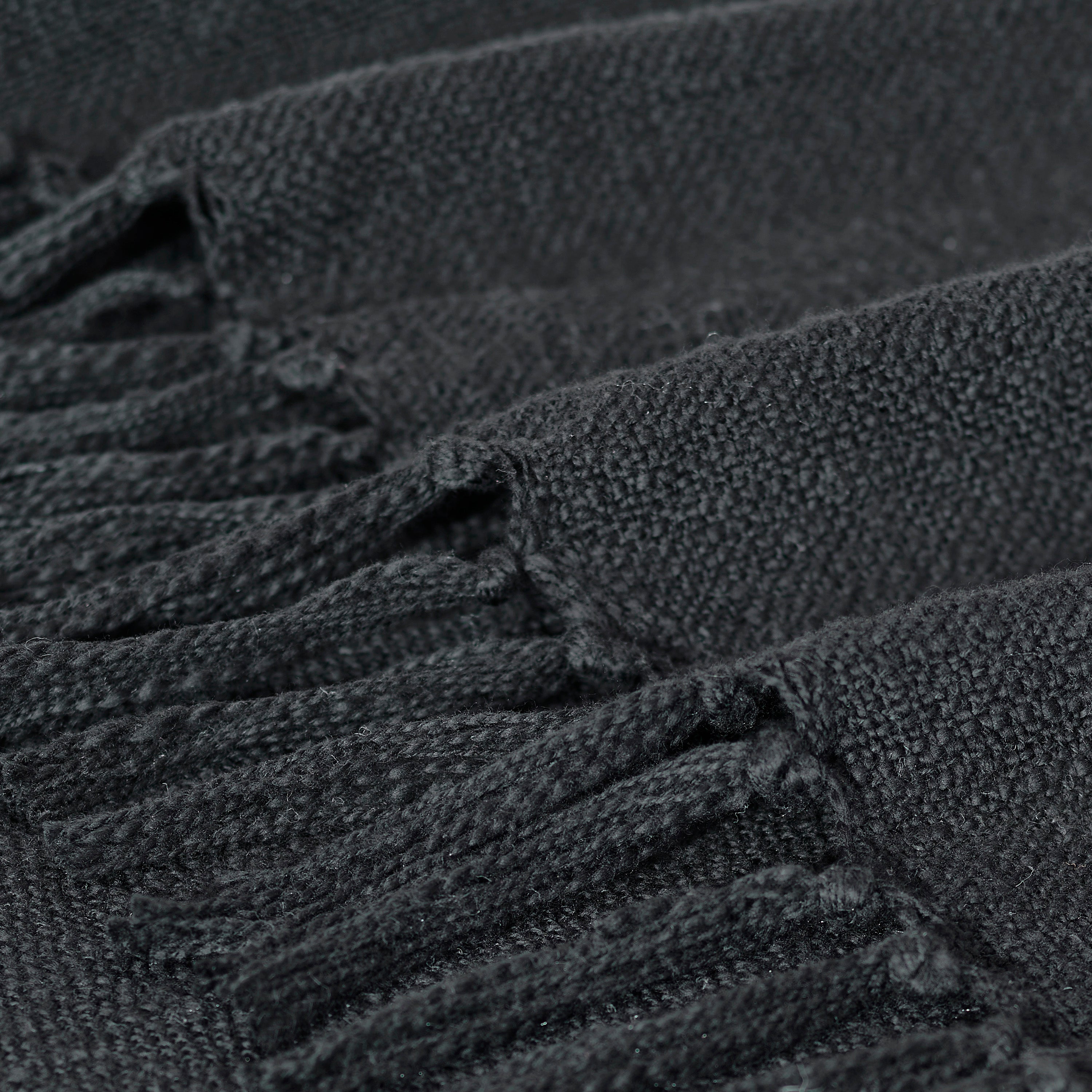 Carnelia 70X50 Throw, Black - Detail Image - THR1018